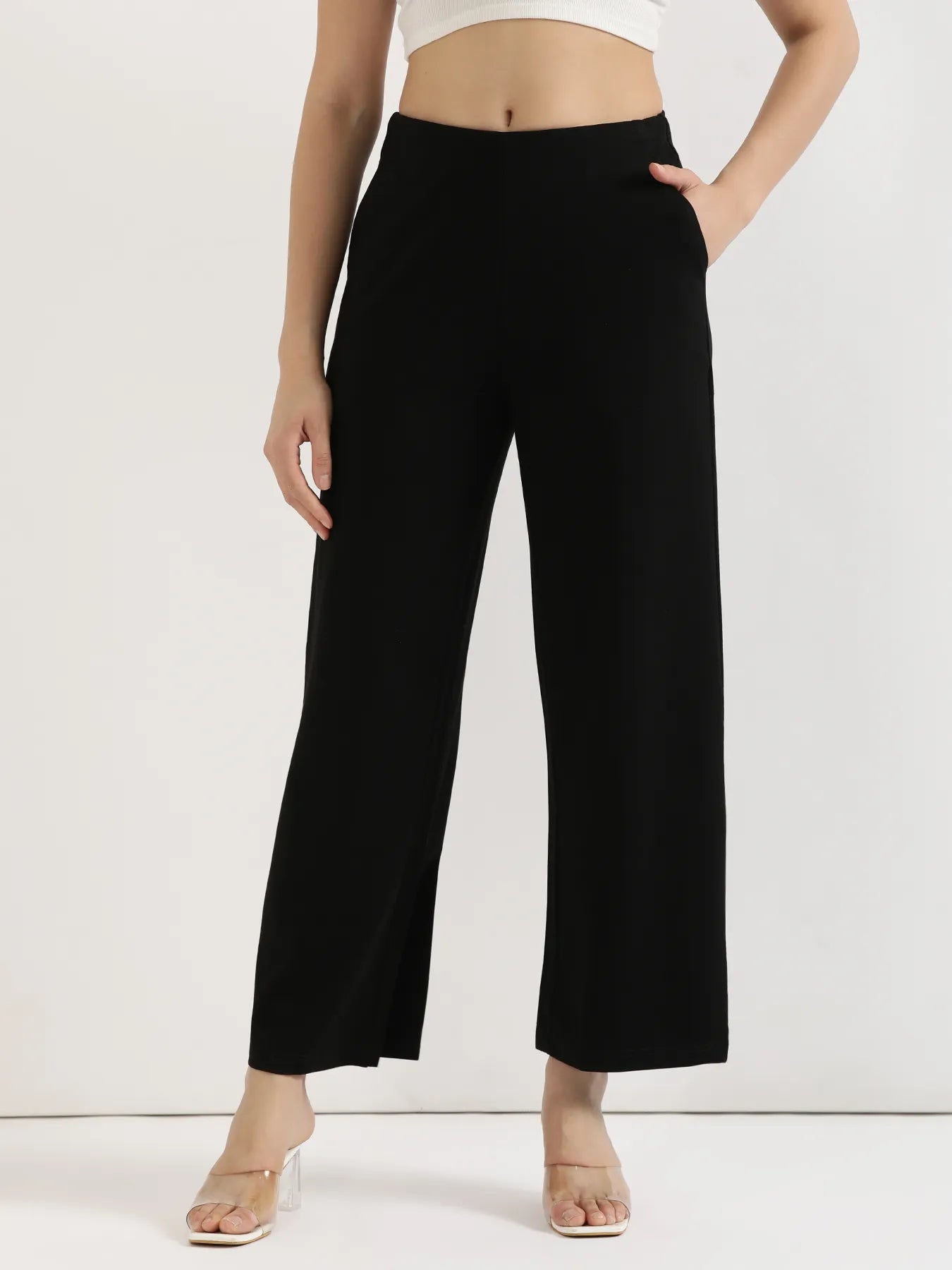 Women Black Wide Leg Pants