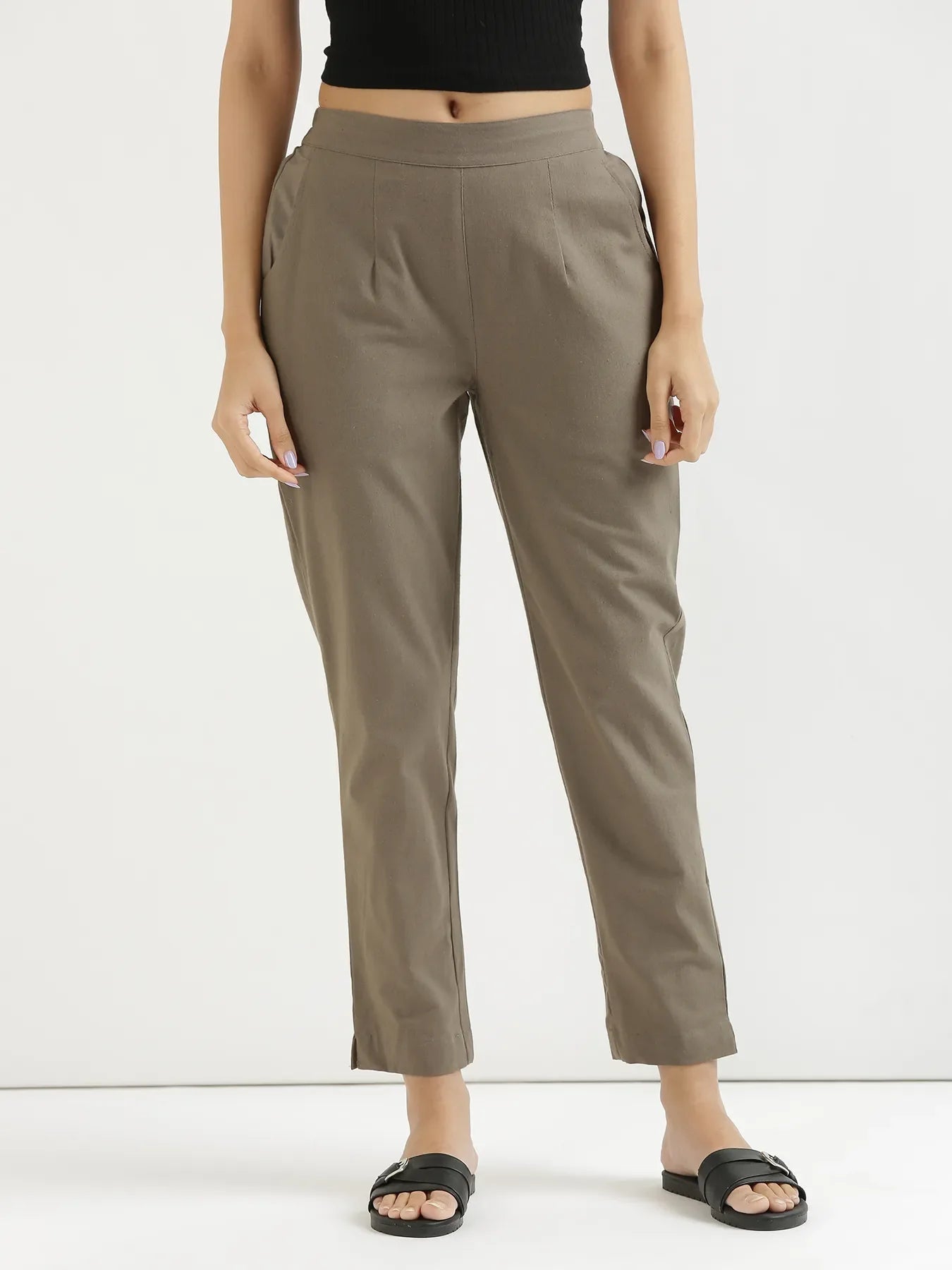 Pick Any 3 Women Cotton Pant - Grey