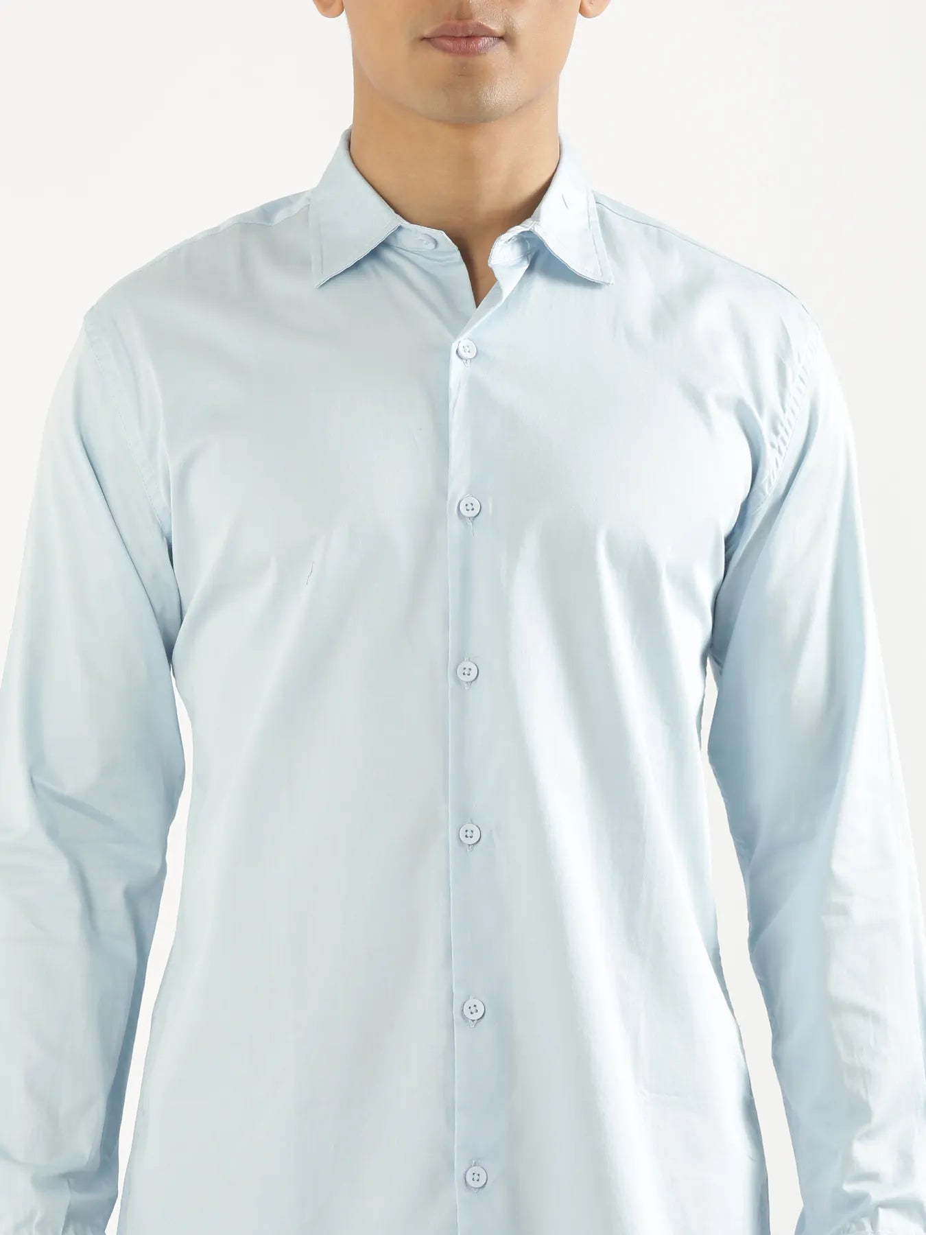 Men Light Blue Formal Shirt
