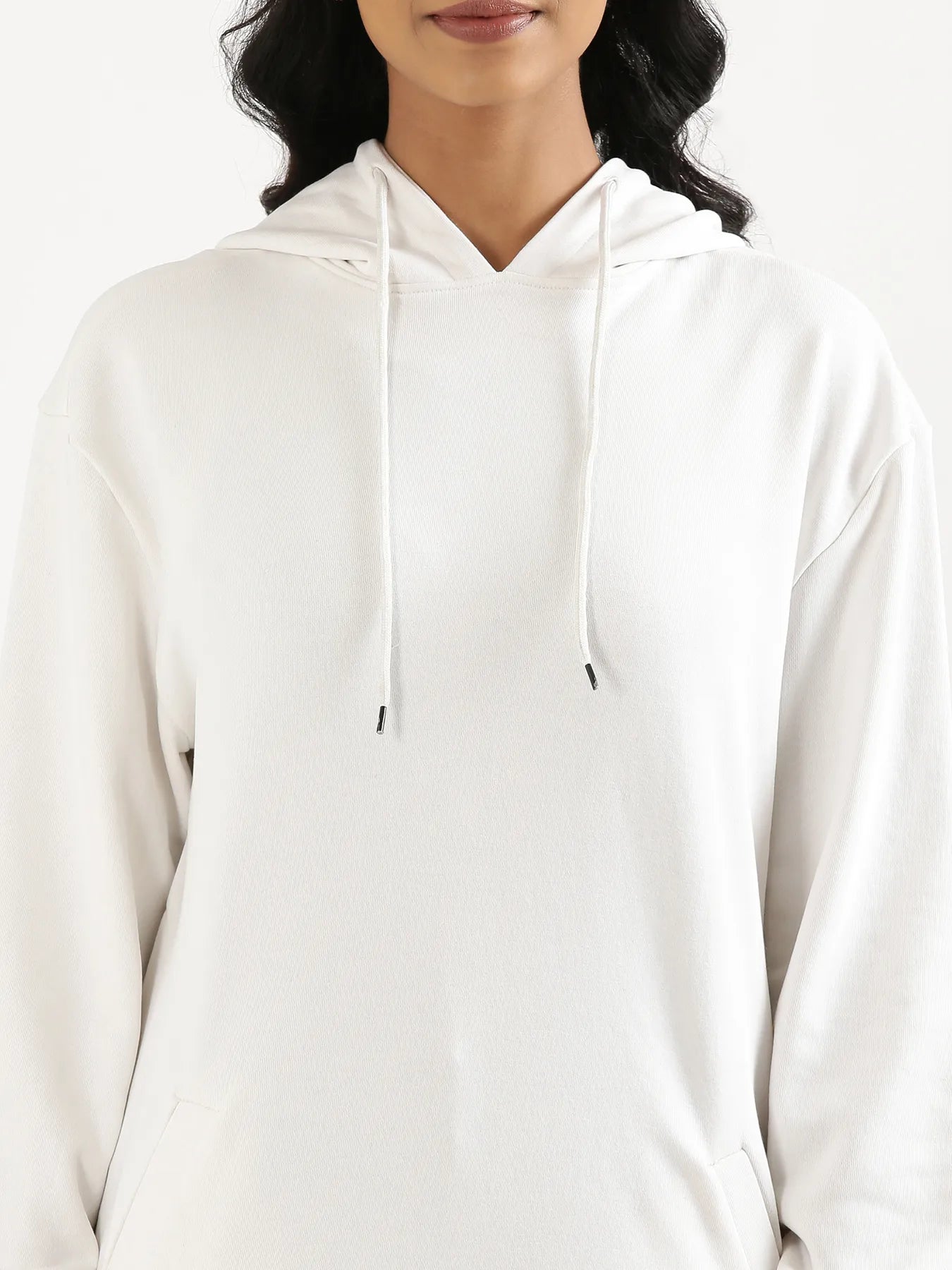 Unisex White Pullover Fleece Hoodie