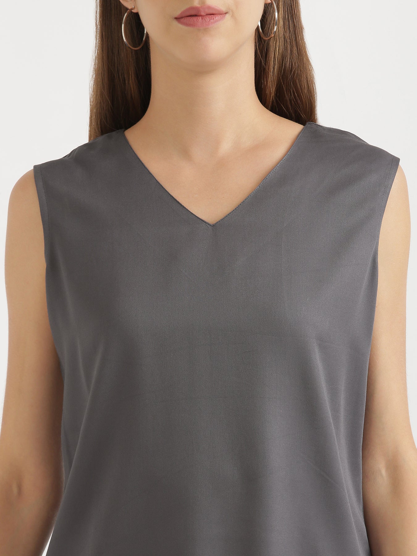 Grey Viscose Coord Set