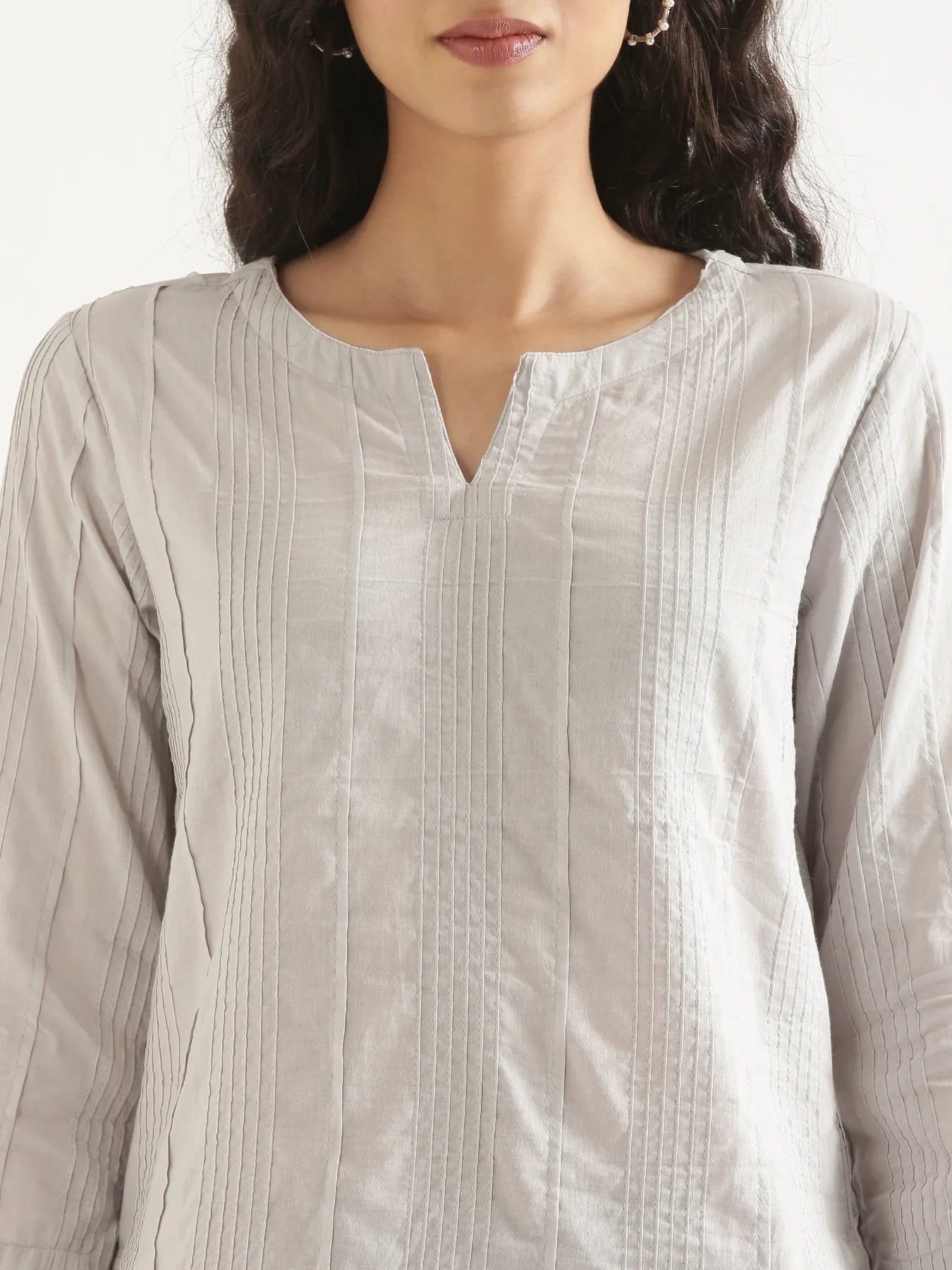 Women Grey Everyday Cotton Top