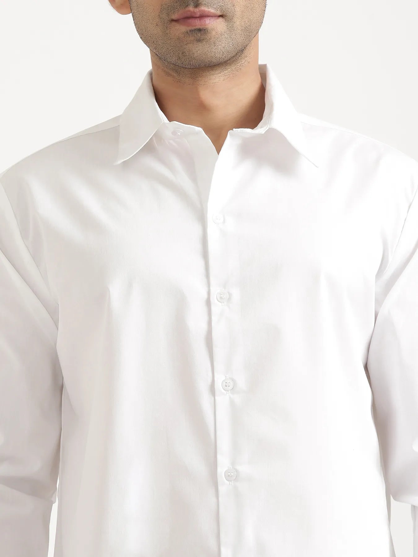 Men White Better Cotton Full Sleeve Shirt