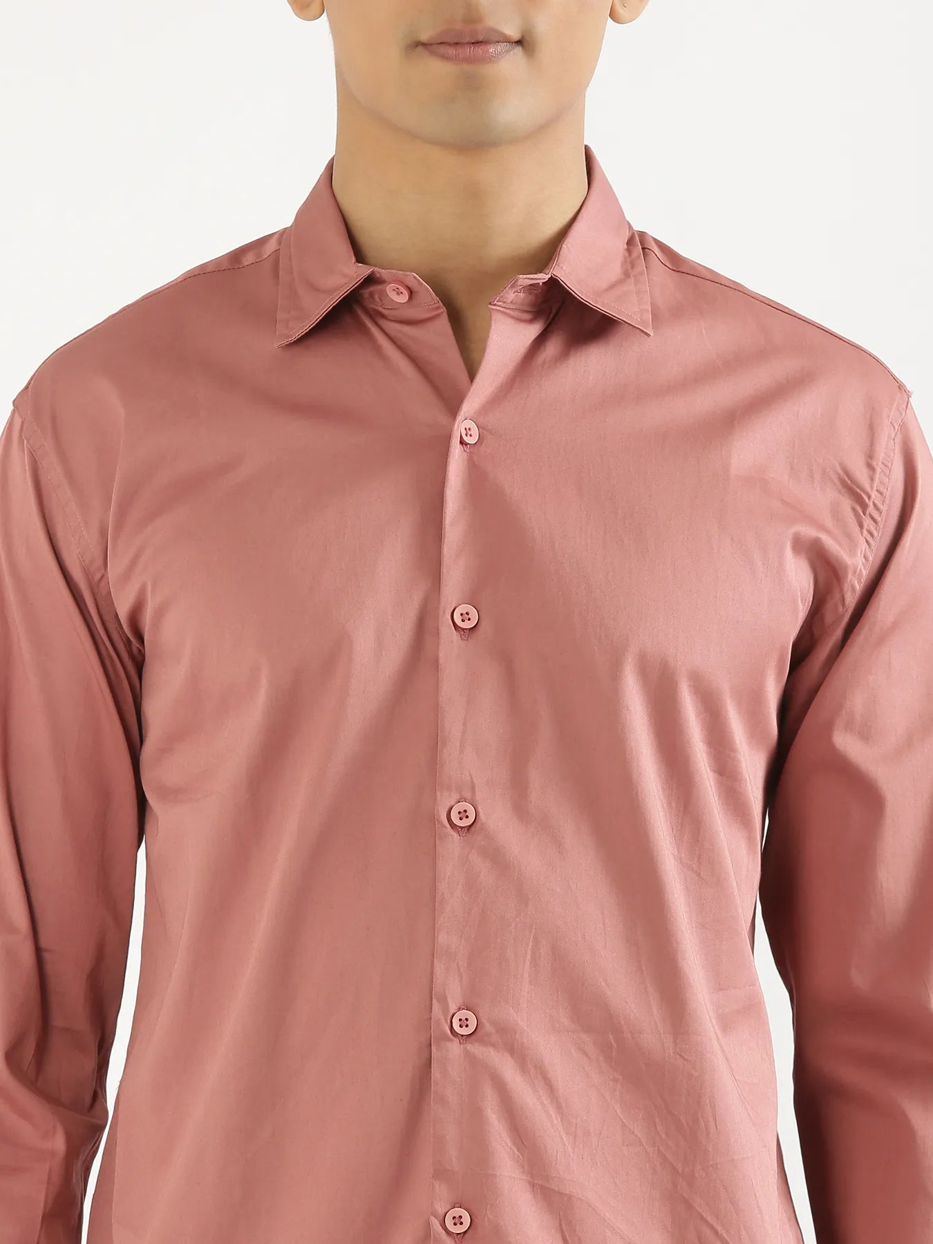 Men Rose Taupe Formal Shirt