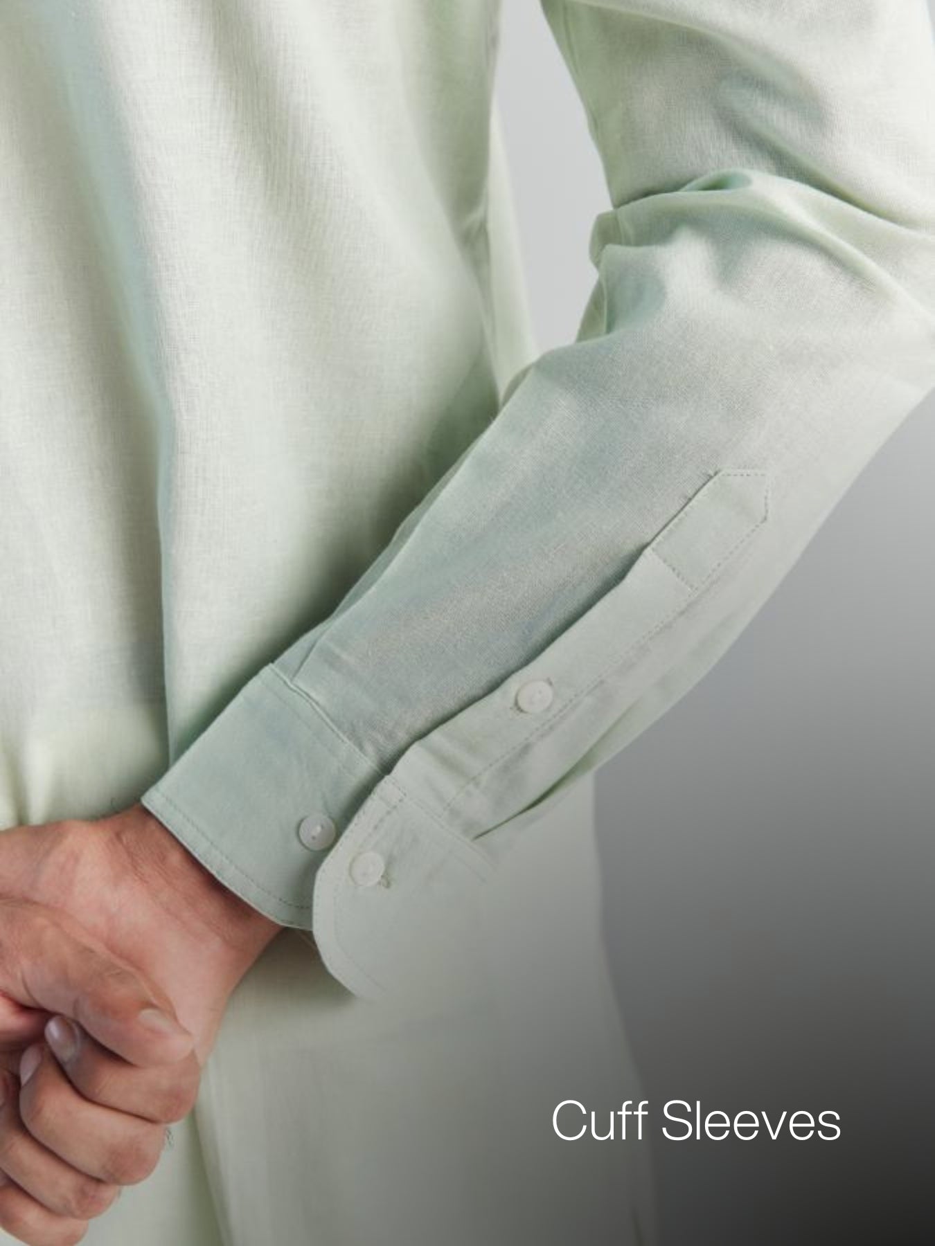 Men Mint Green Airy Linen Long Kurta