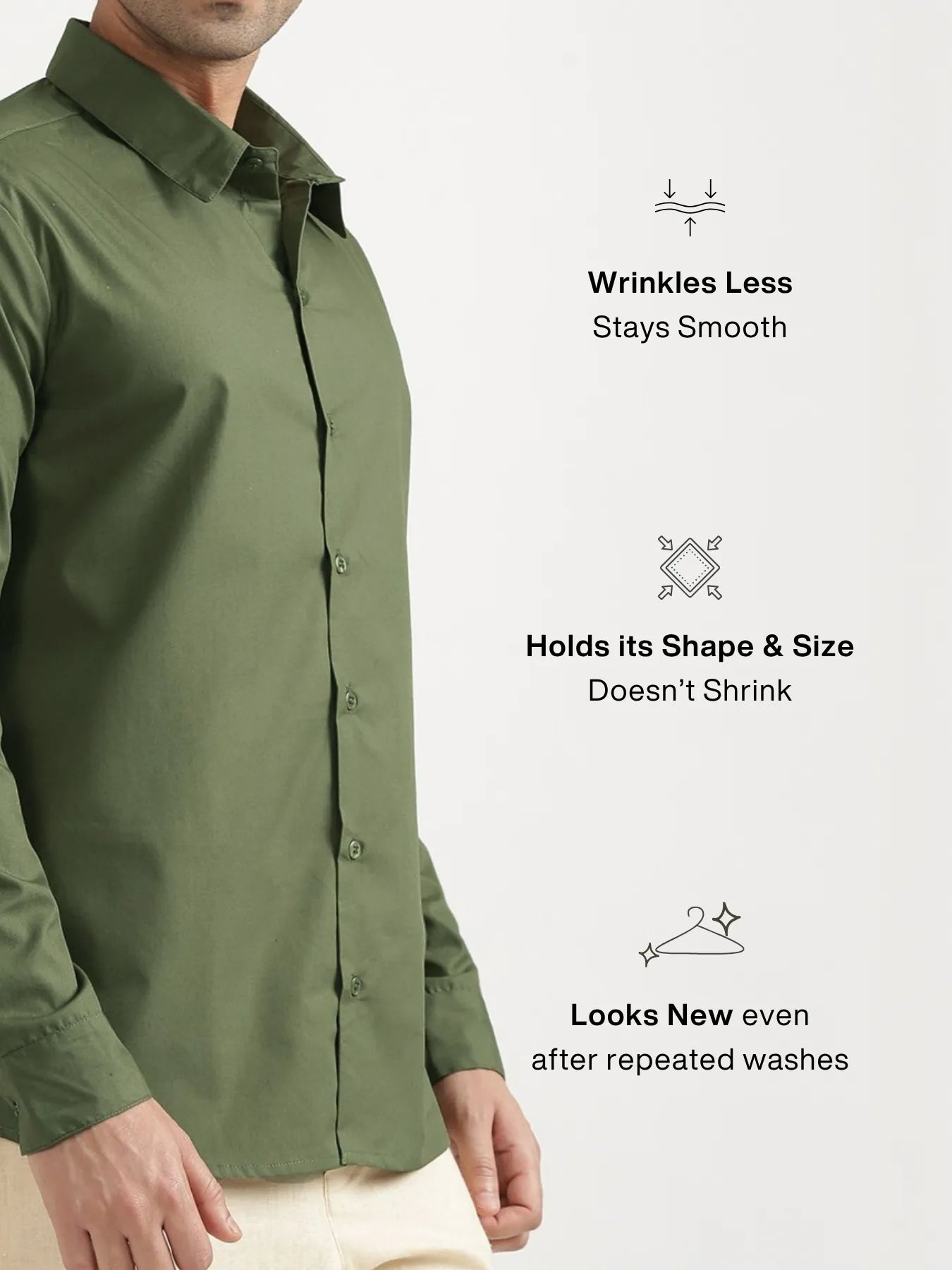 Men Forest Green Better Cotton Full Sleeve Shirt