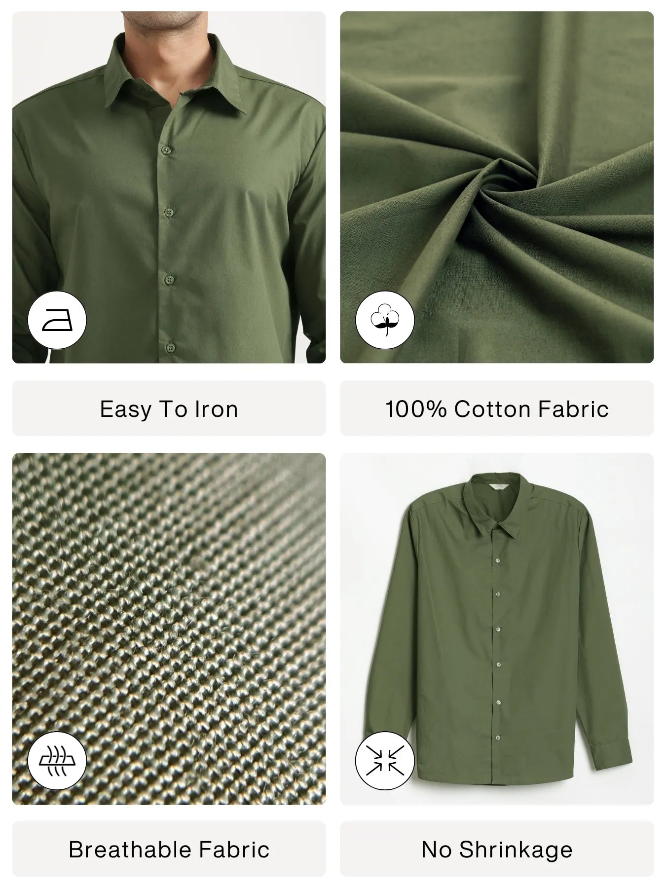 Men Forest Green Better Cotton Full Sleeve Shirt