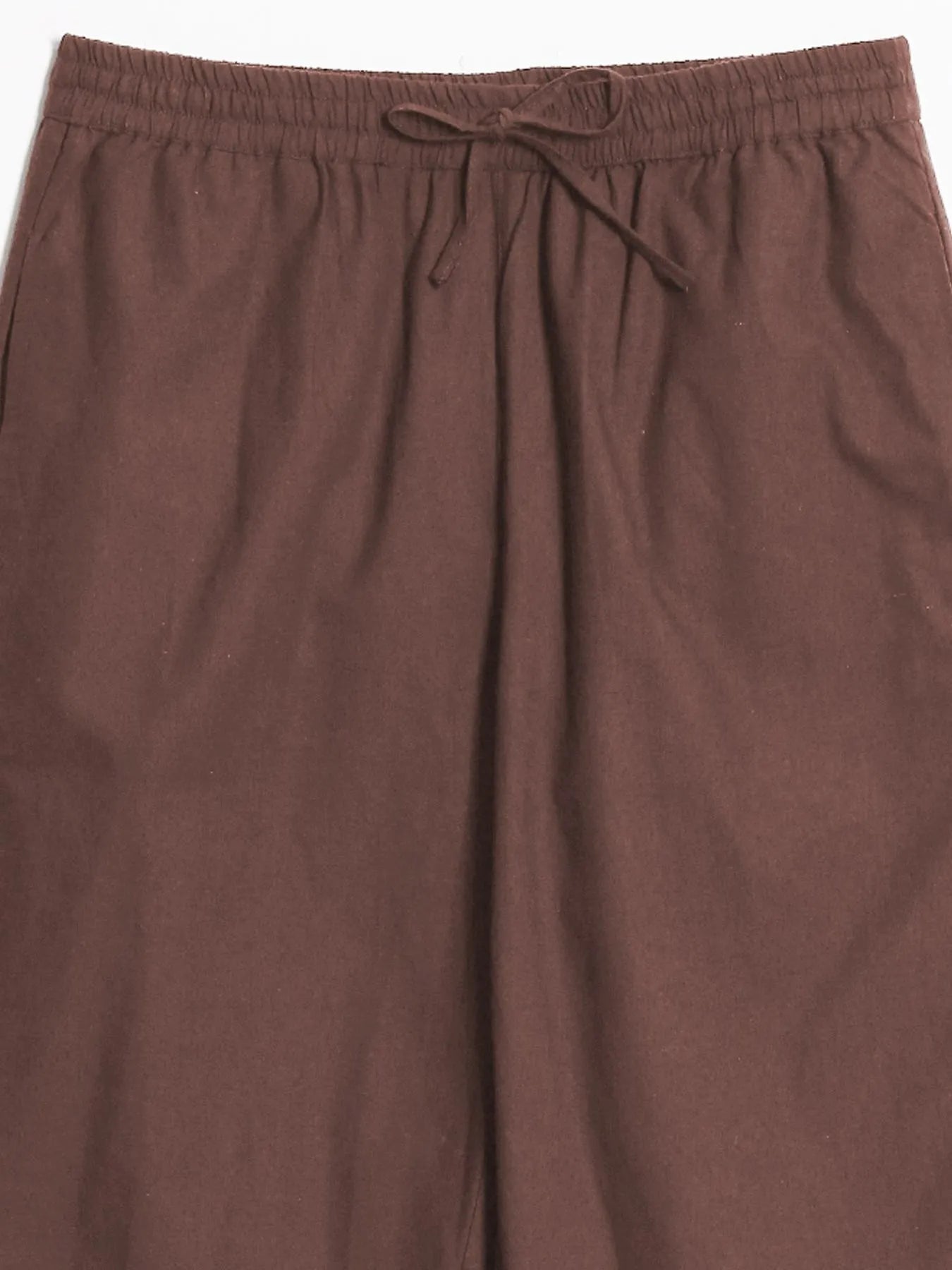 Women Mauve Brown Cotton Straight Pant
