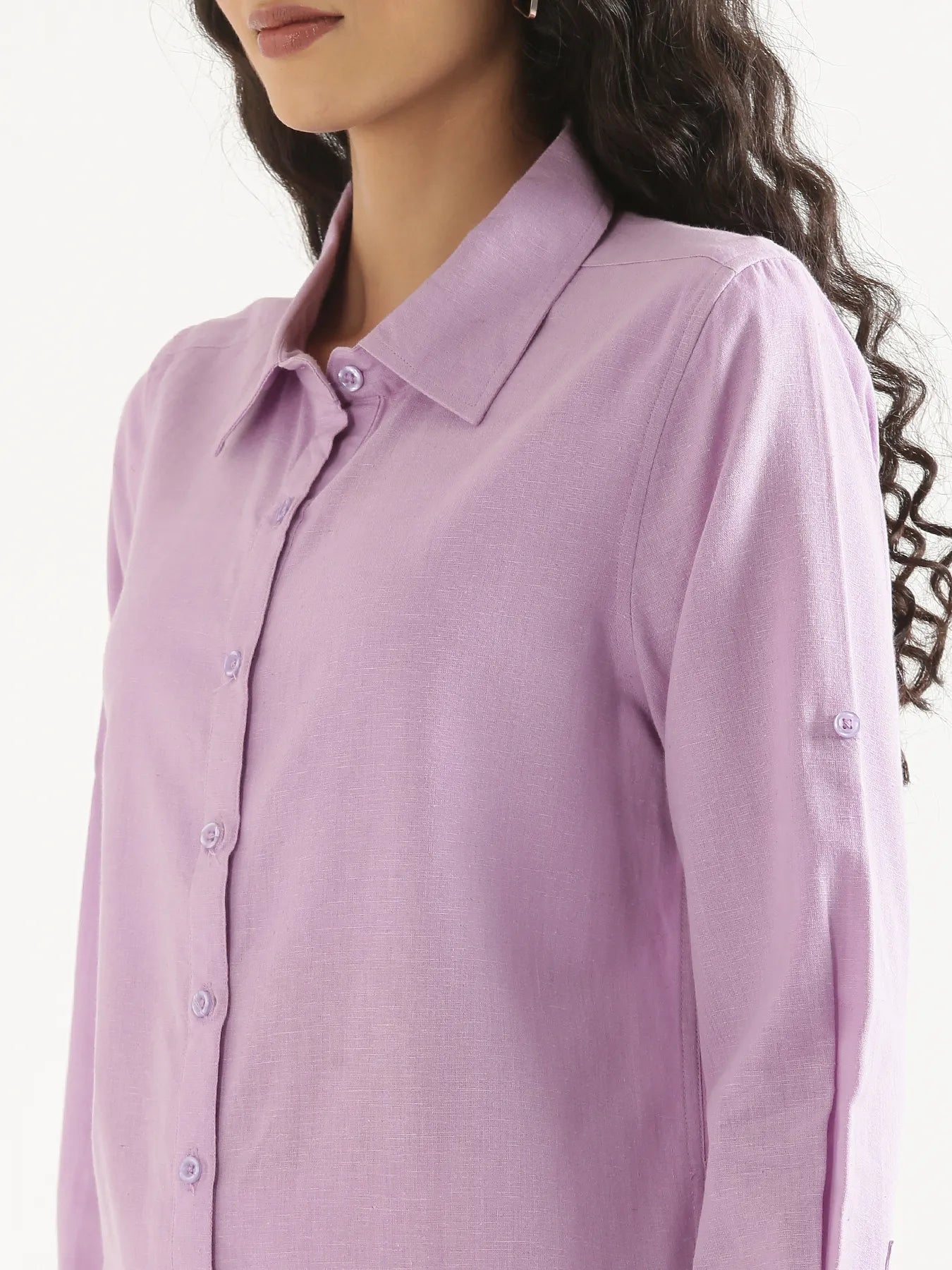 Women Lilac Airy-Linen Shirt
