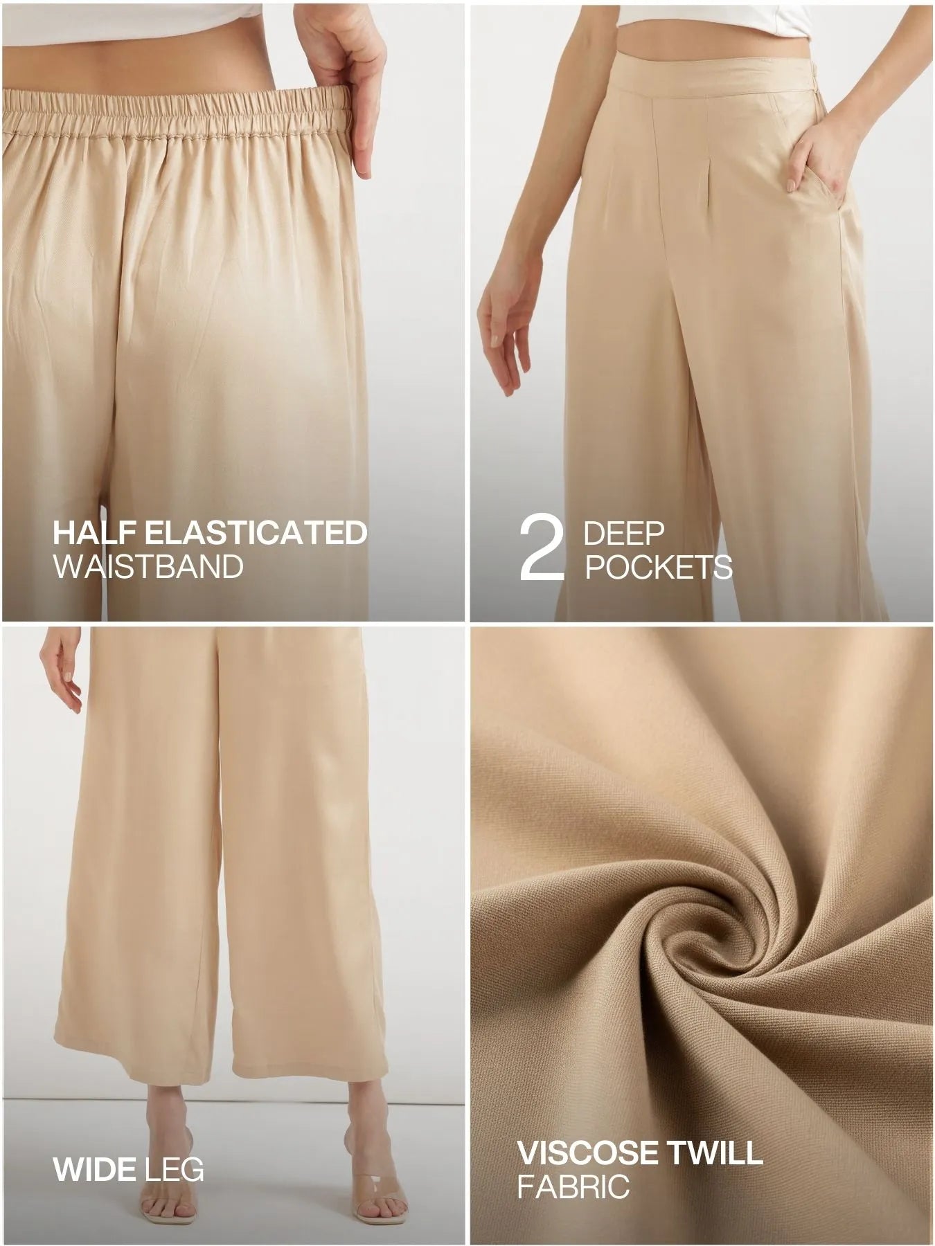Pick Any 2 Women Viscose Palazzo Pant