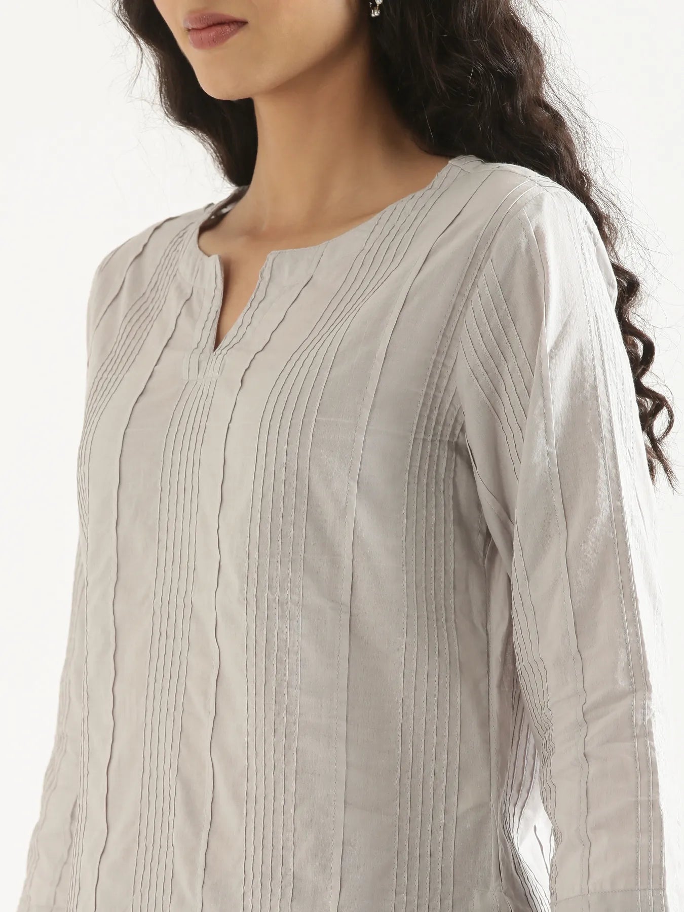 Women Grey Everyday Cotton Top