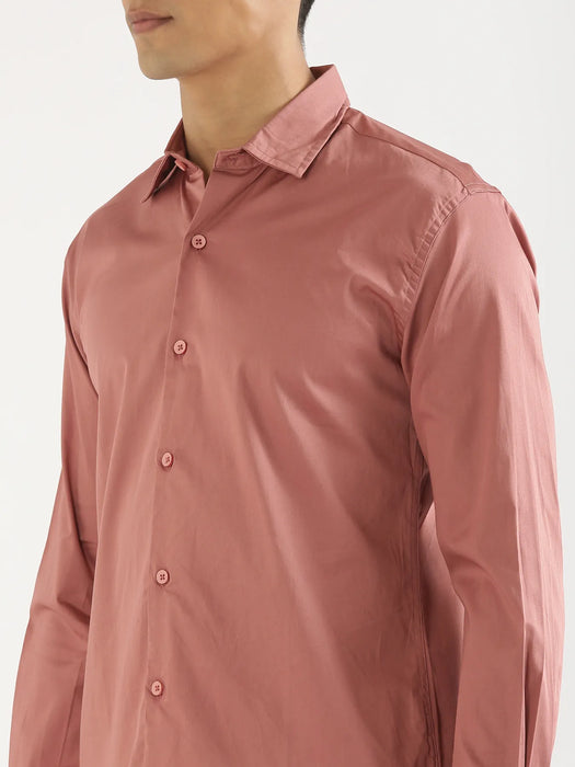 Men Plus Size Rose Taupe Formal Shirts