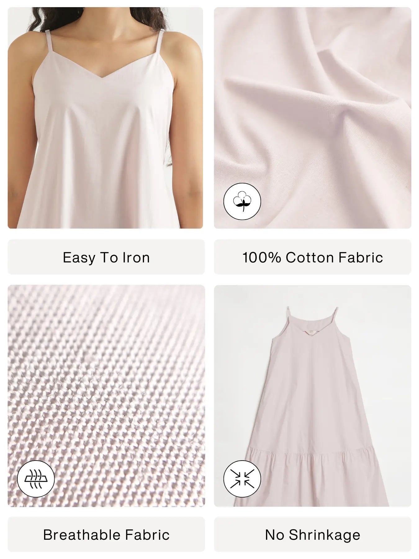 Women Mauve Pink Better Cotton Tier Dress
