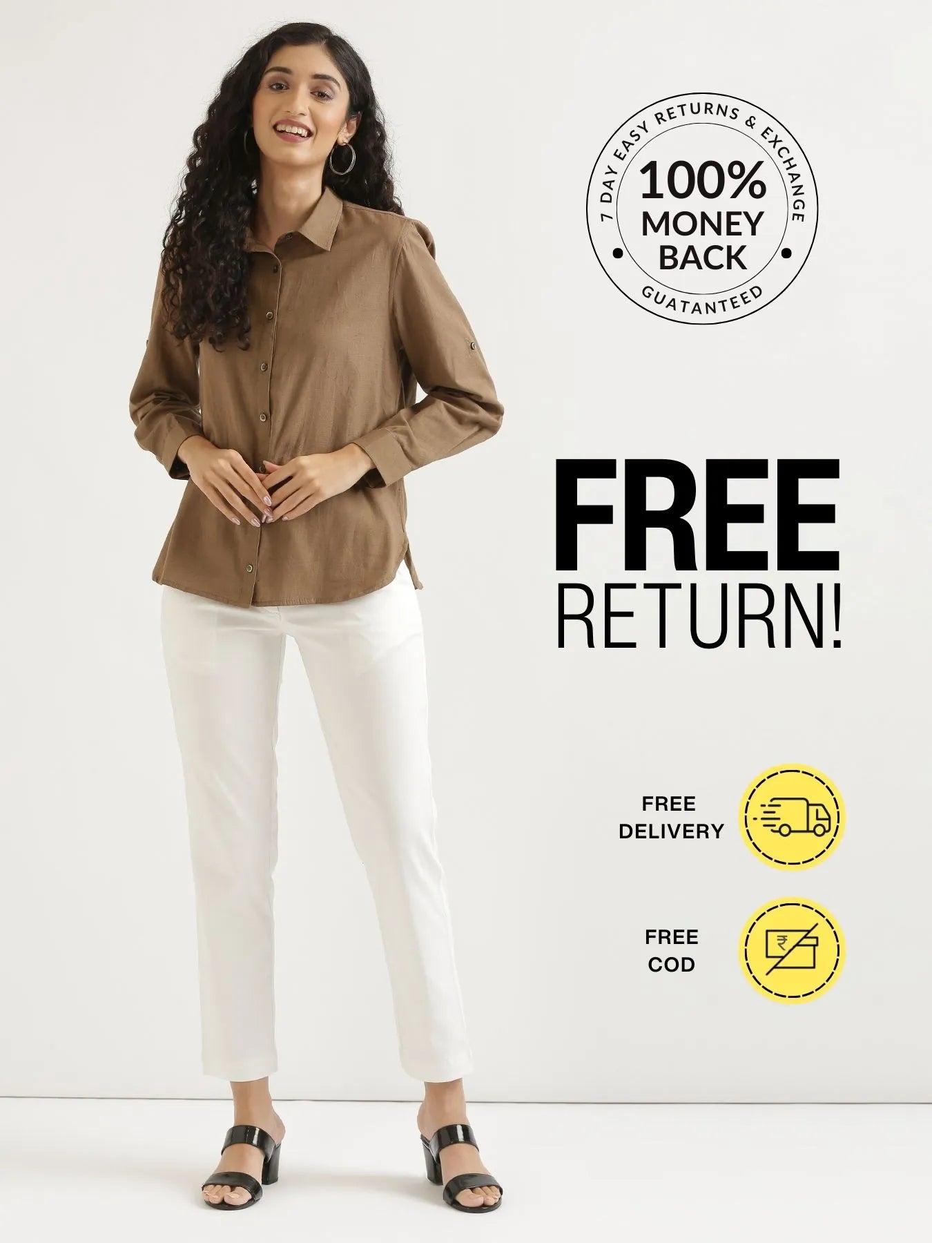 Pick Any 4 Women Airy-Linen Shirt