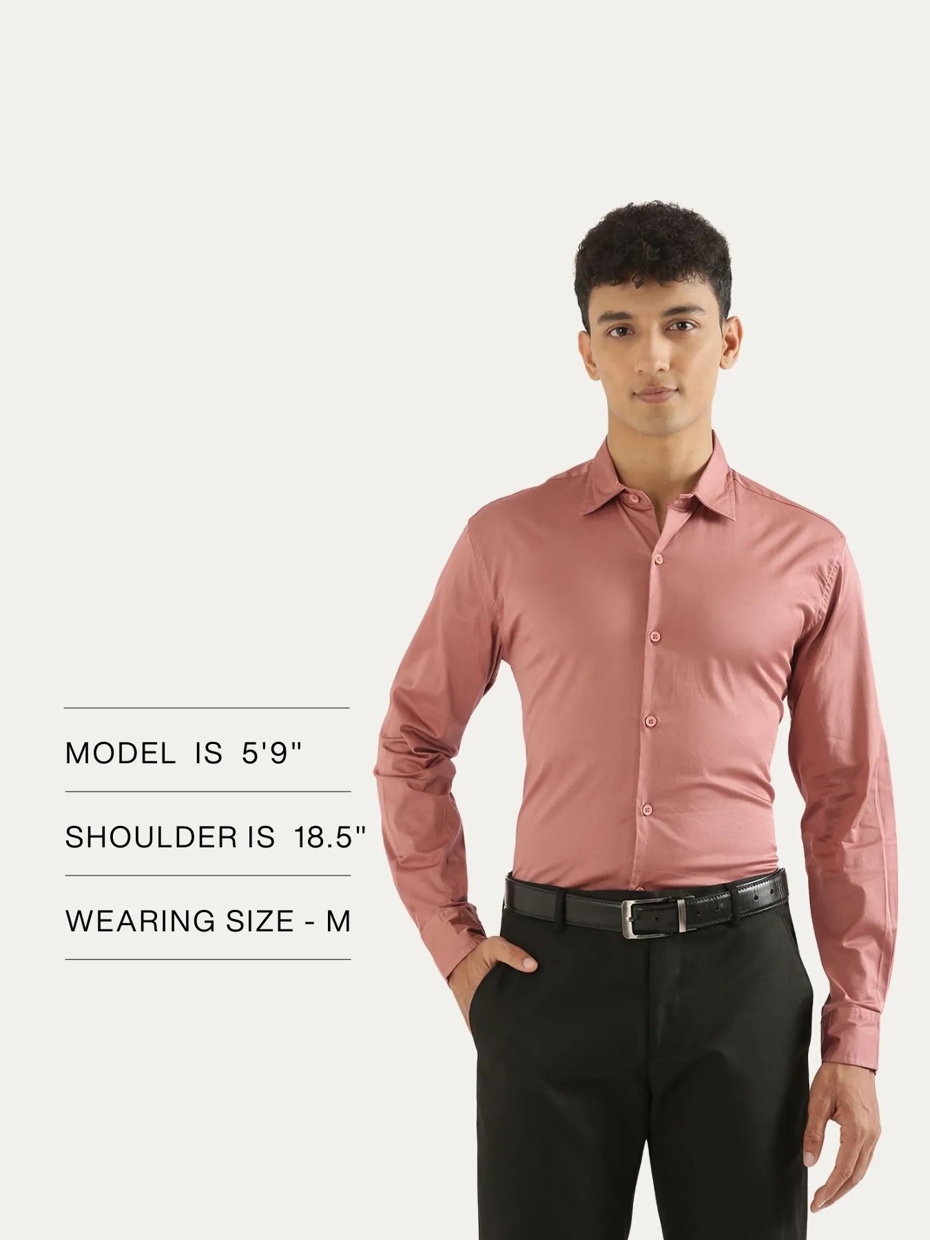 Men Rose Taupe Formal Shirt