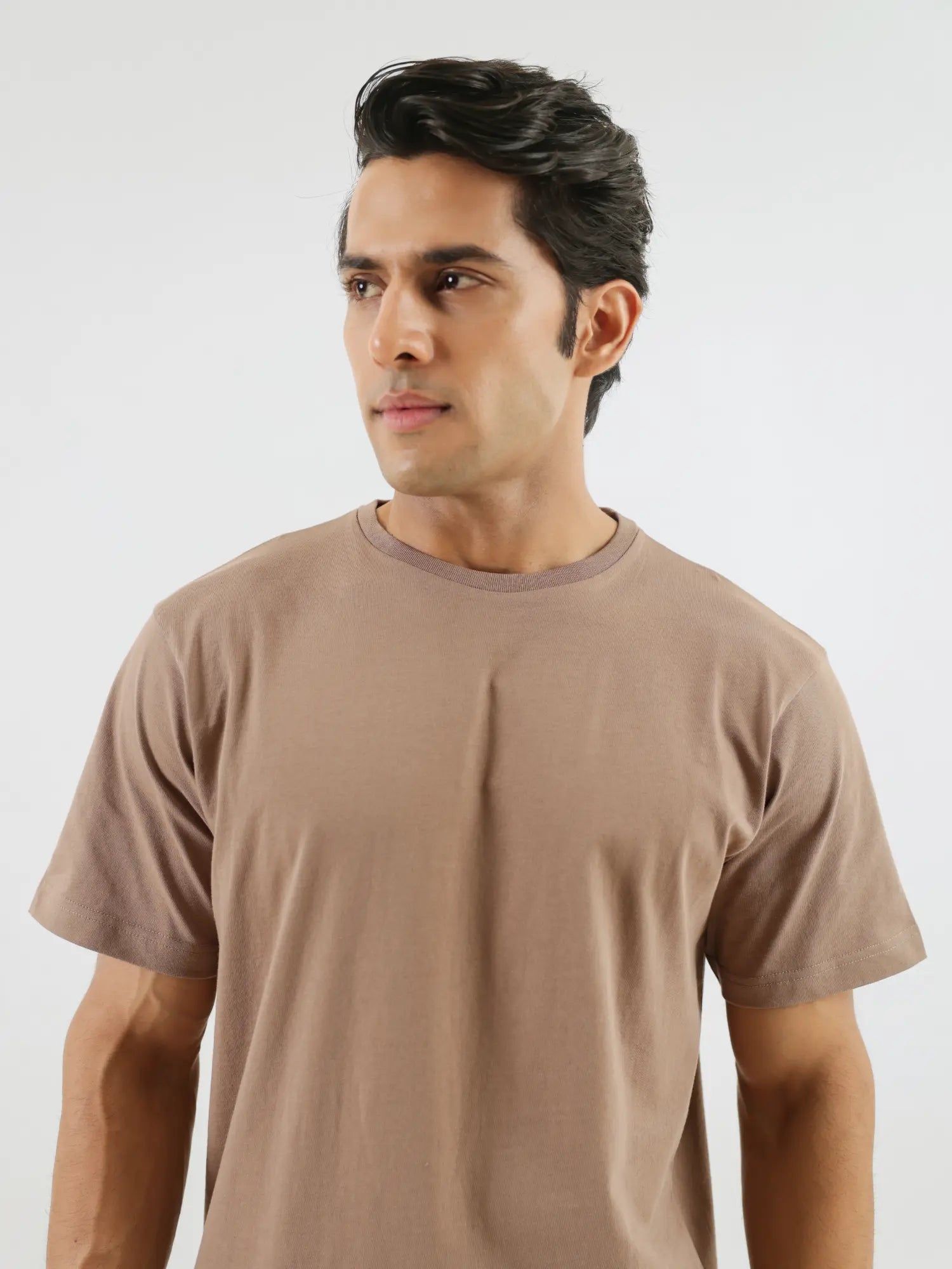 Men Mesa Taupe Round Neck T-shirt