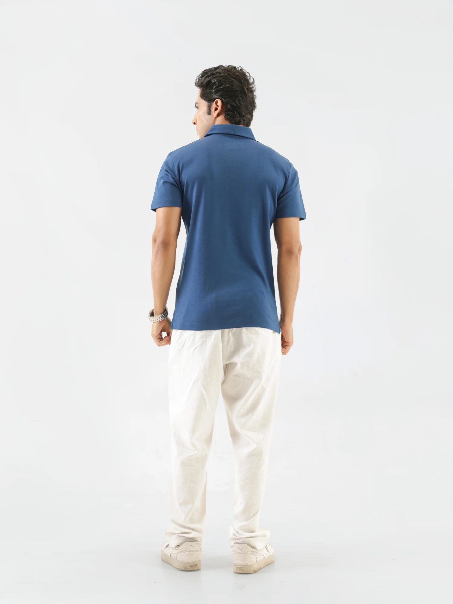 Men Midnight Blue Polo T-shirt