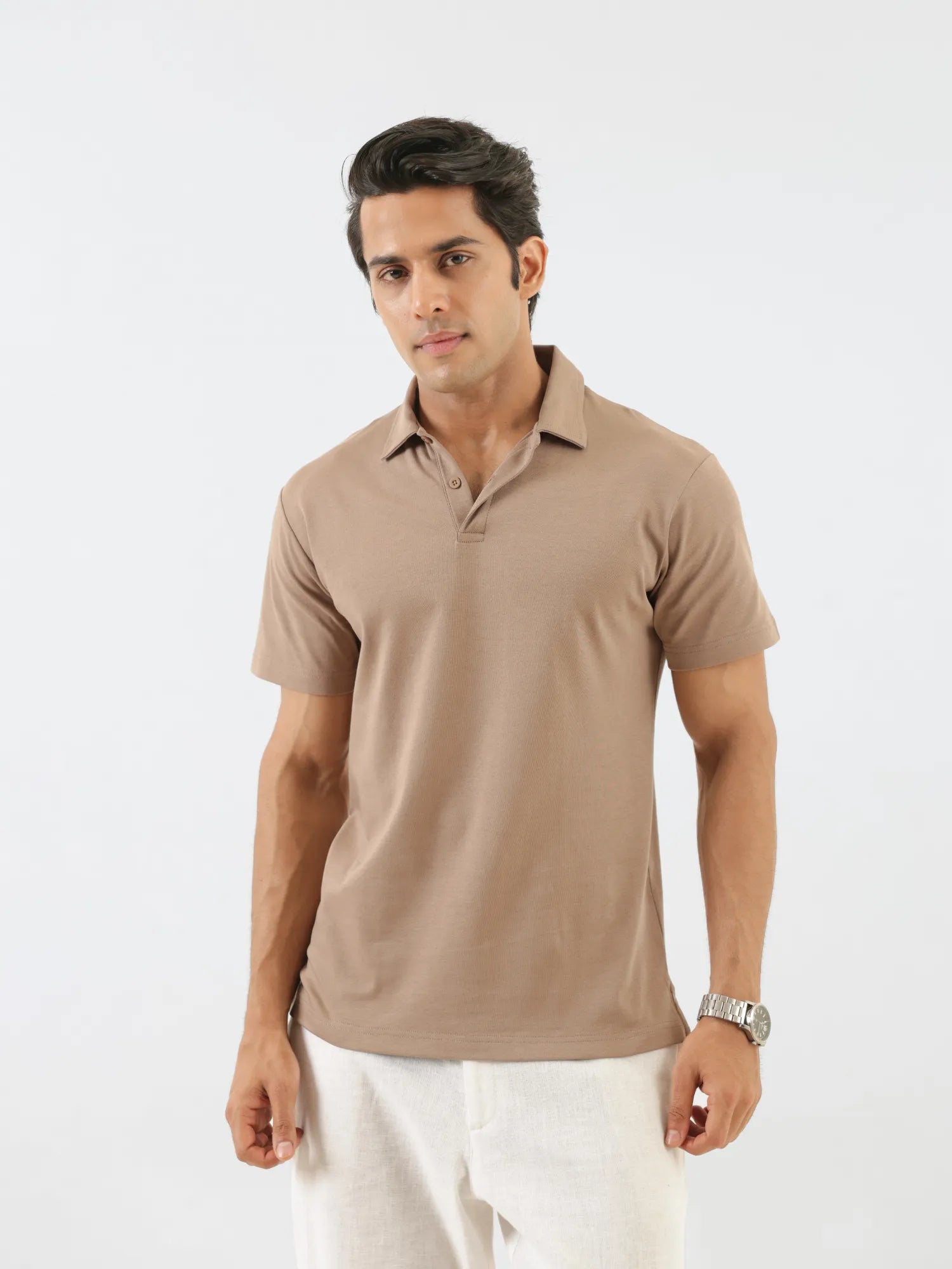 Men Mesa Taupe Polo T-shirt