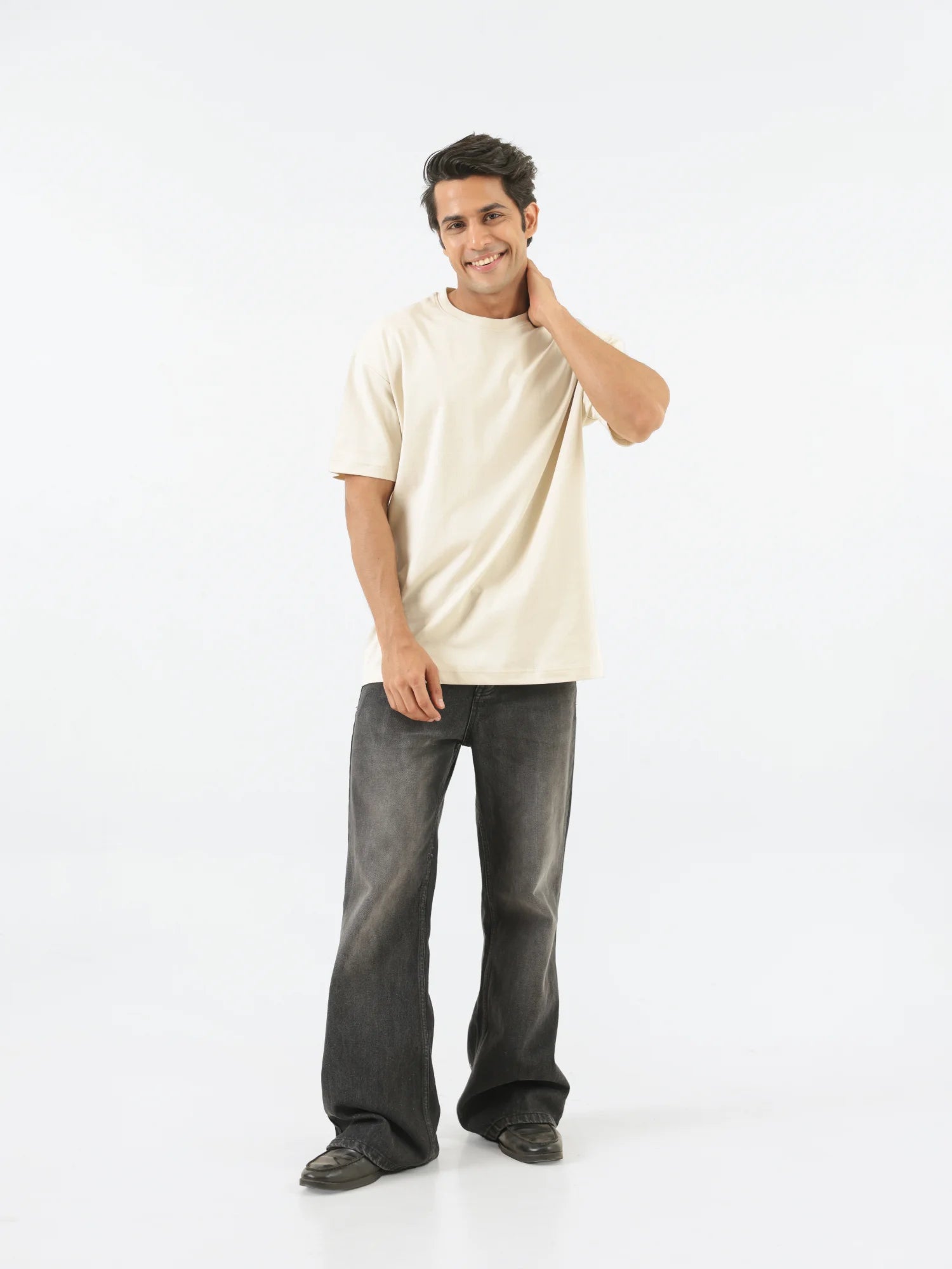 Unisex Beige Oversized T-shirt