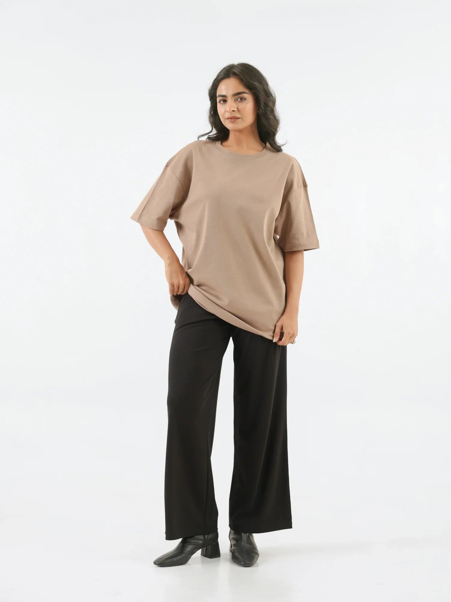 Women Mesa Taupe Oversized T-shirt - Mesa Taupe