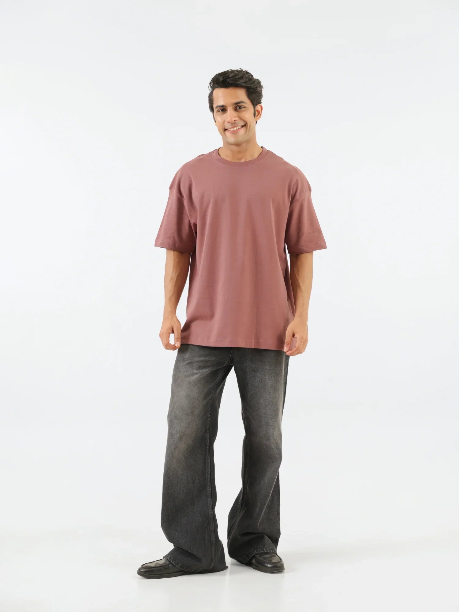 Men Rose Taupe Oversized T-shirt - Rose Taupe