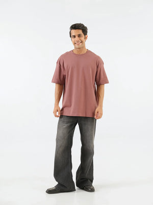 Men Rose Taupe Oversized T-shirt - Rose Taupe