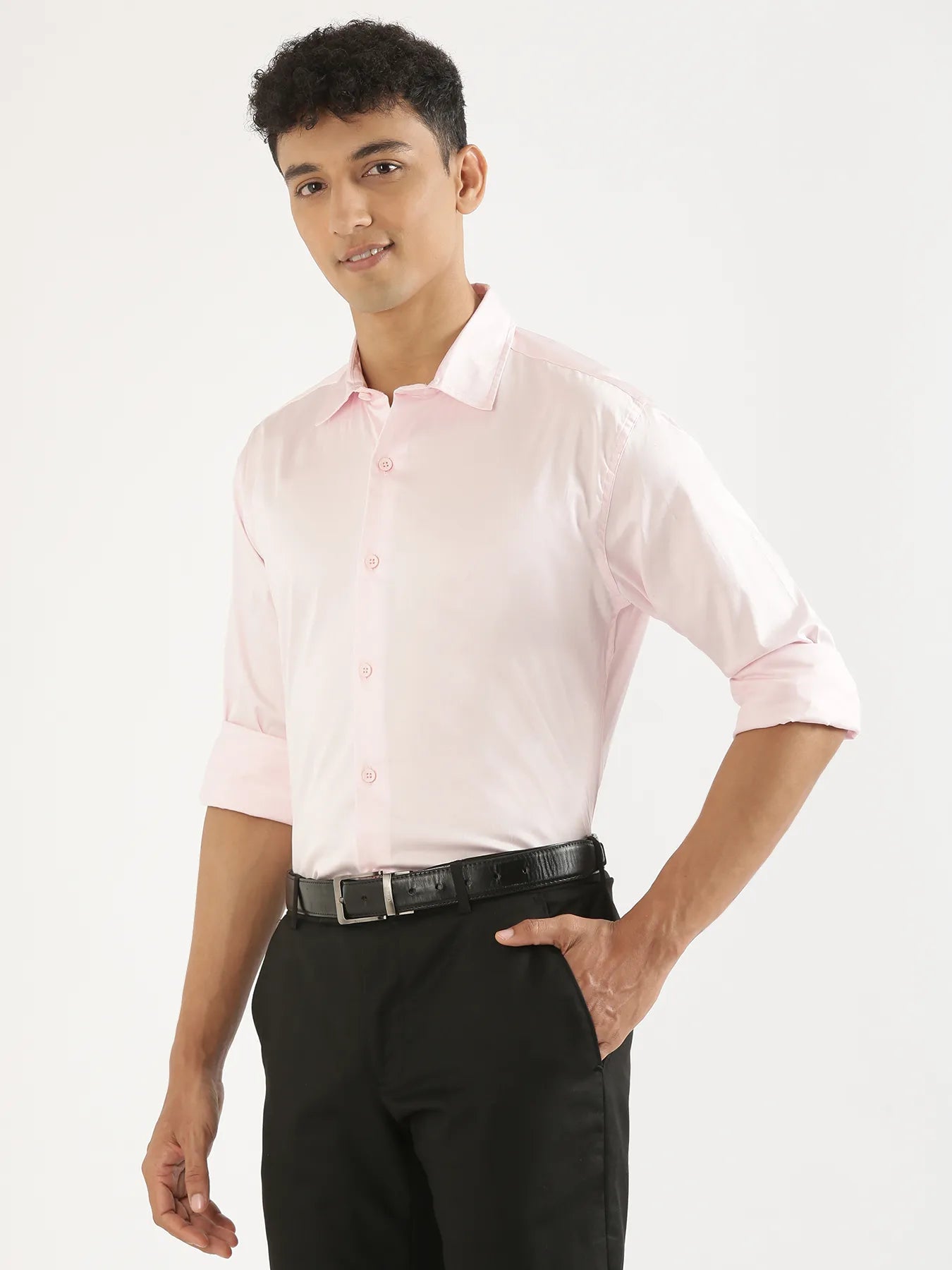 Men Light Pink Formal Shirt