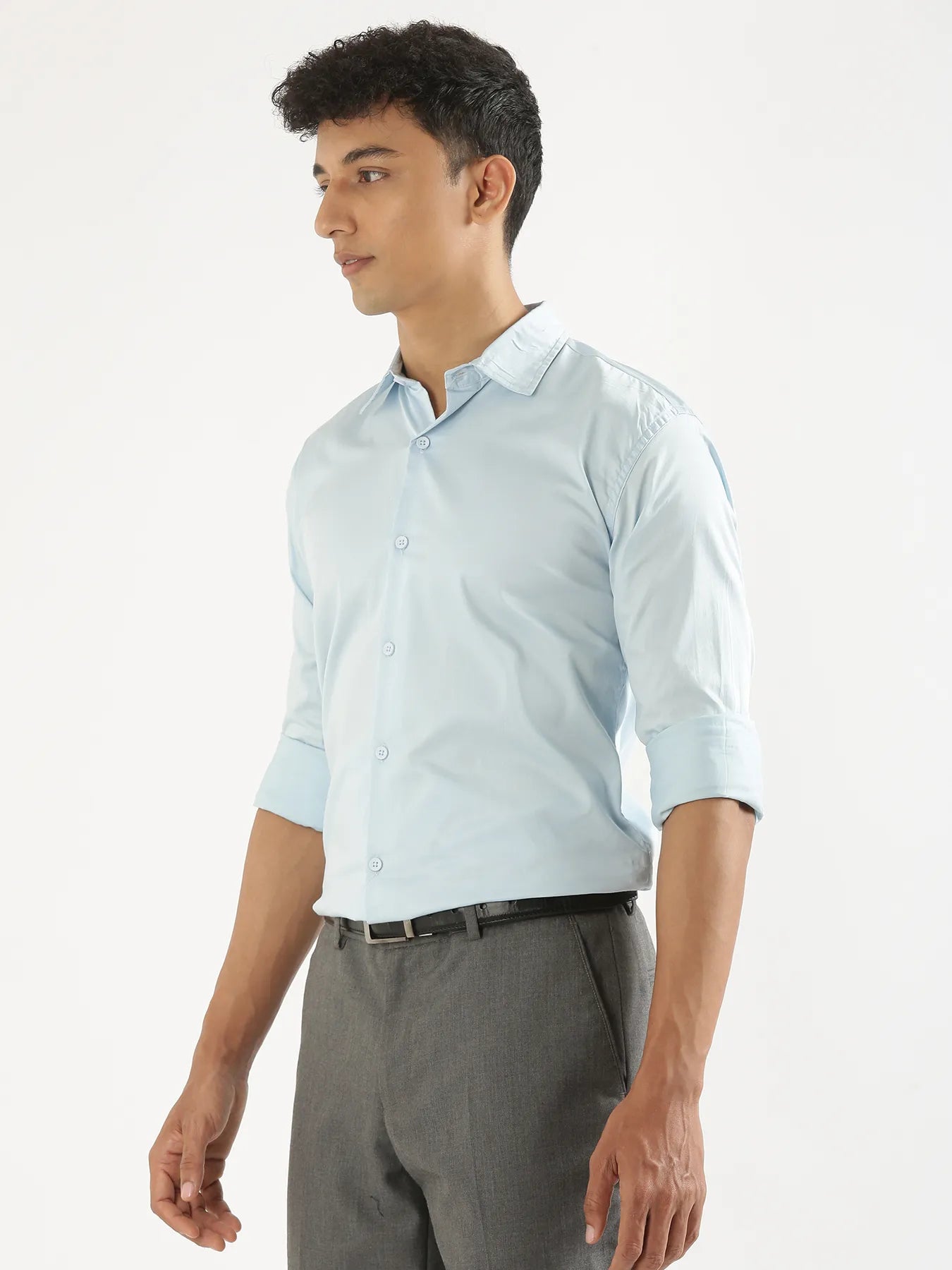 Men Light Blue Formal Shirt