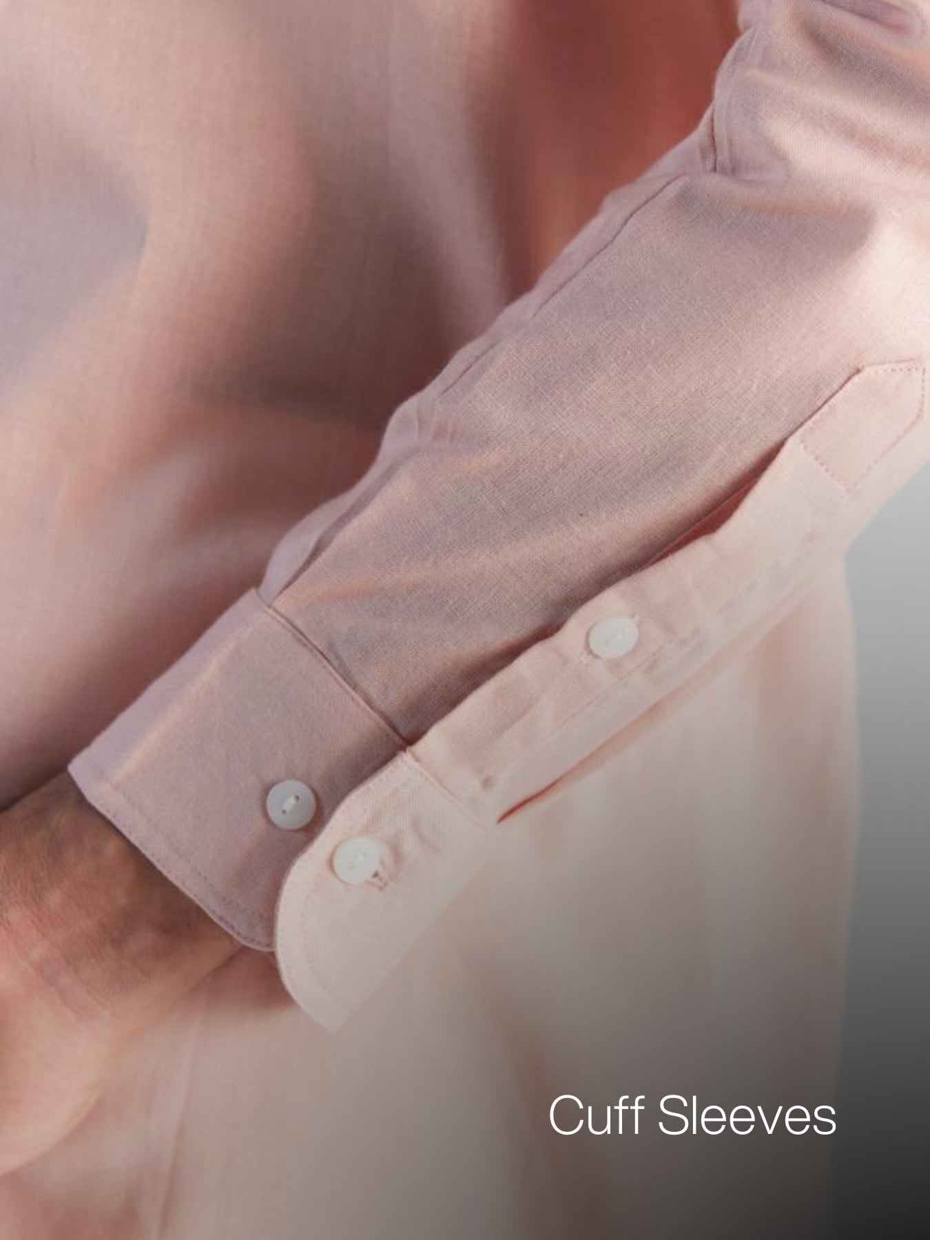 Men Salmon Pink Airy Linen Long Kurta
