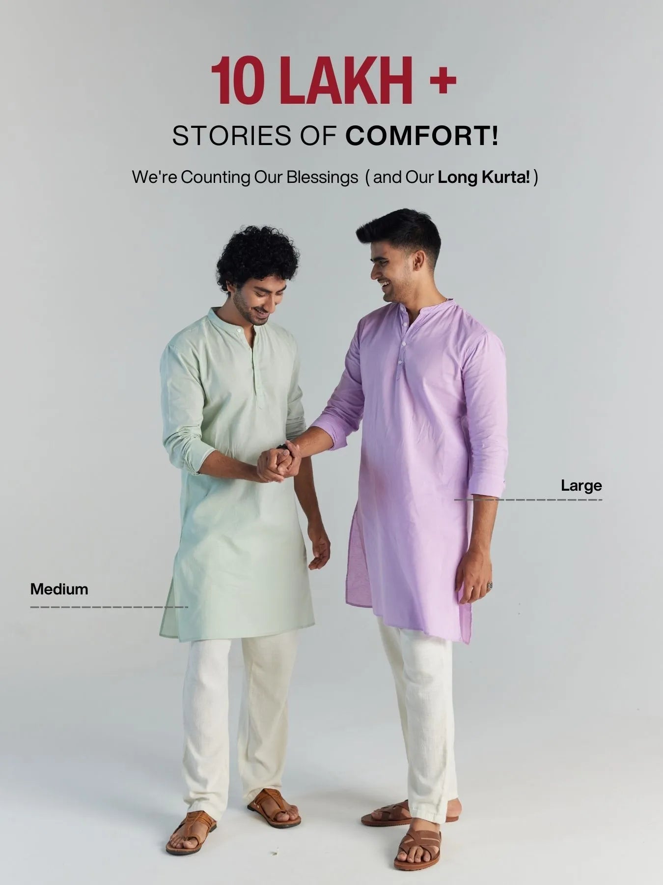 Pick Any 2 Men Airy Linen Long Kurta