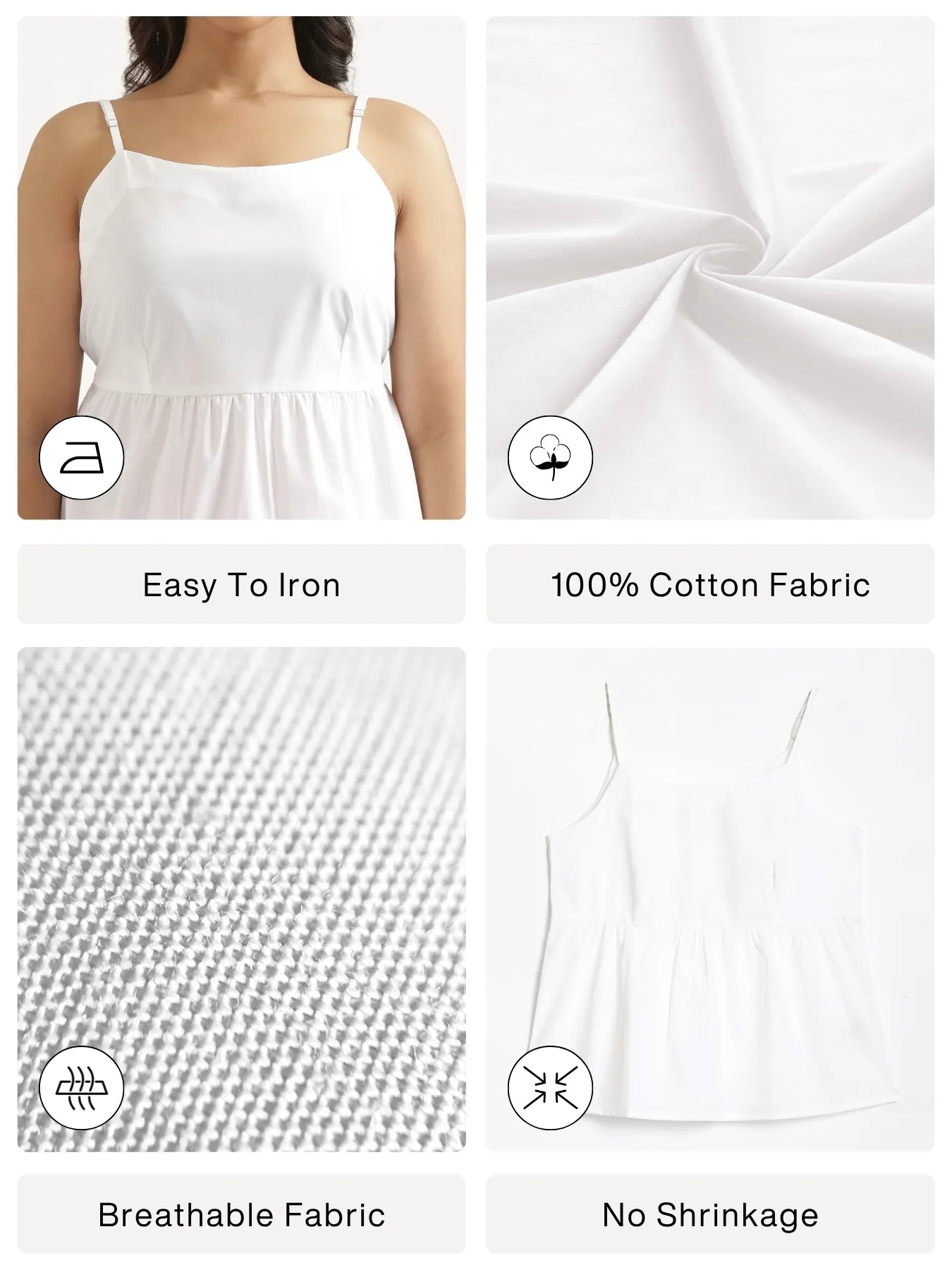 Women White Better Cotton Peplum Top