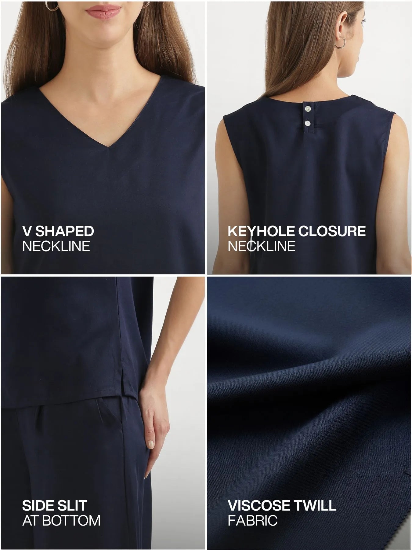 Pick Any 2 Women V-Neck Sleeveless Top