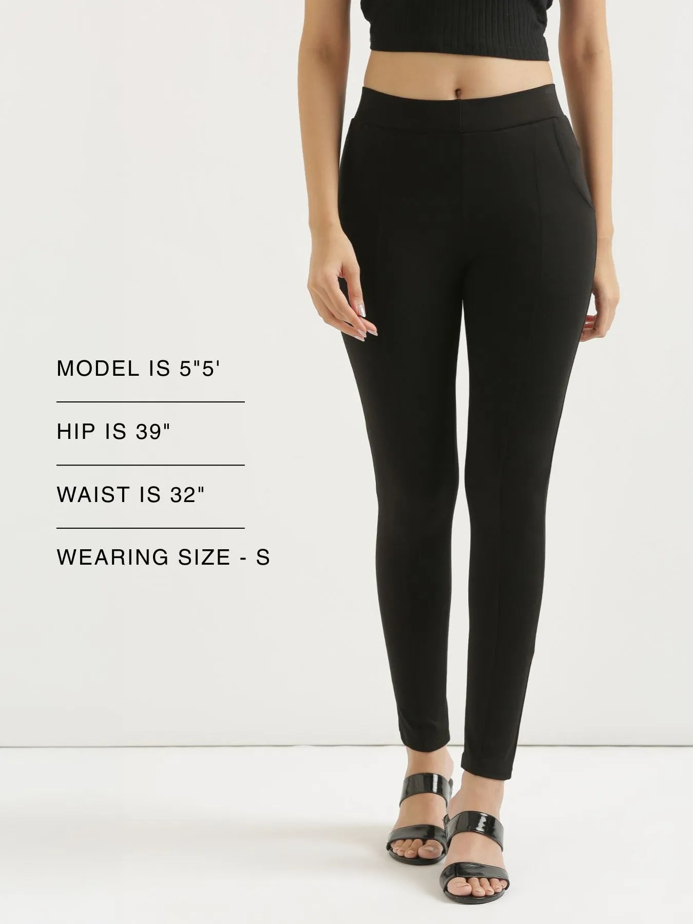 Women Black 4-Way Stretchable Pants