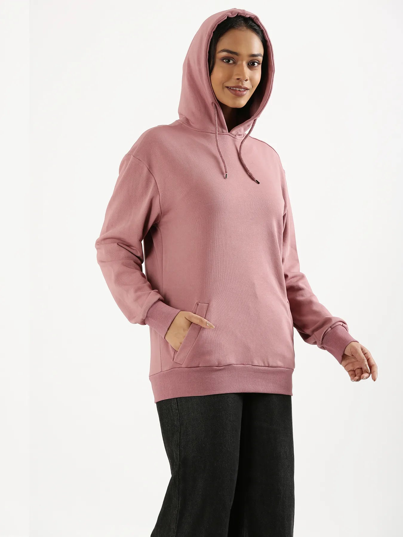 Unisex Rose Taupe Pullover Fleece Hoodie