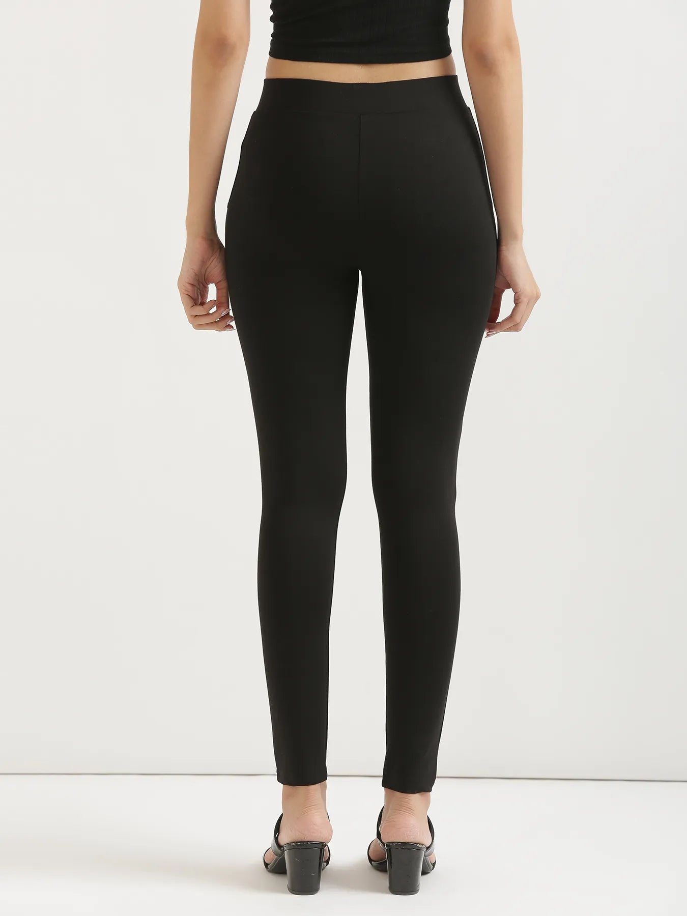 Women Black 4-Way Stretchable Pants