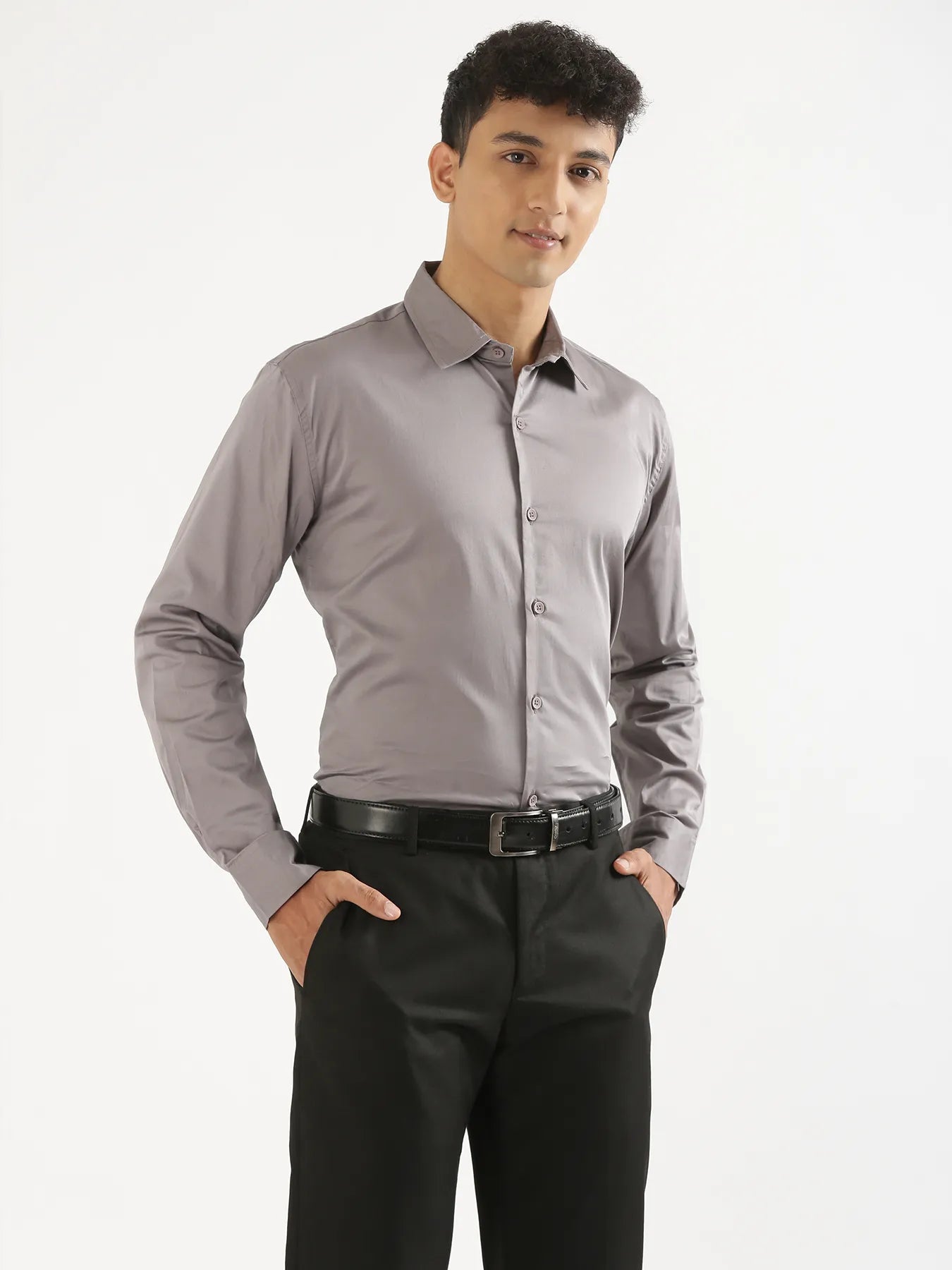 Men Grey Formal Shirt
