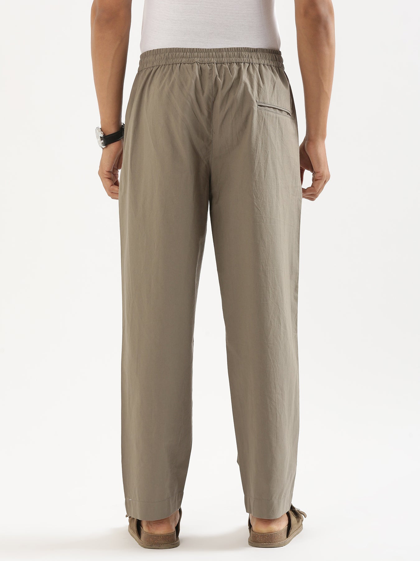 Men Grey Cotton Pant