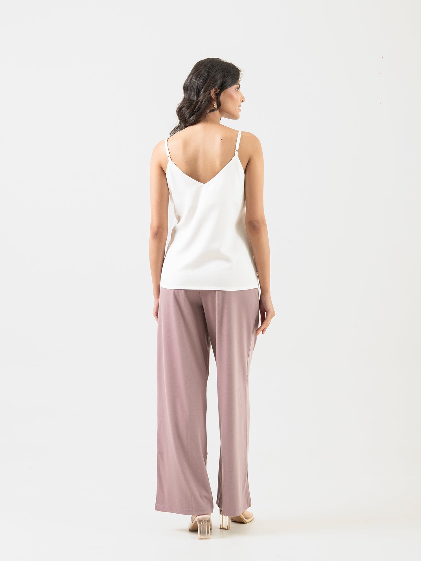 Women White Flowy Camisole Top