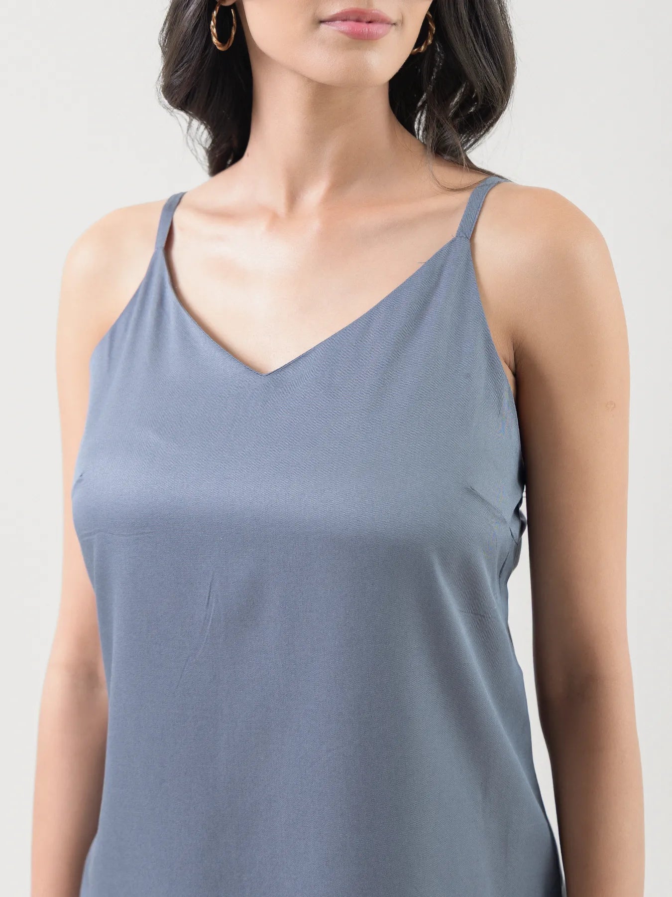 Women Grey Flowy Camisole Top
