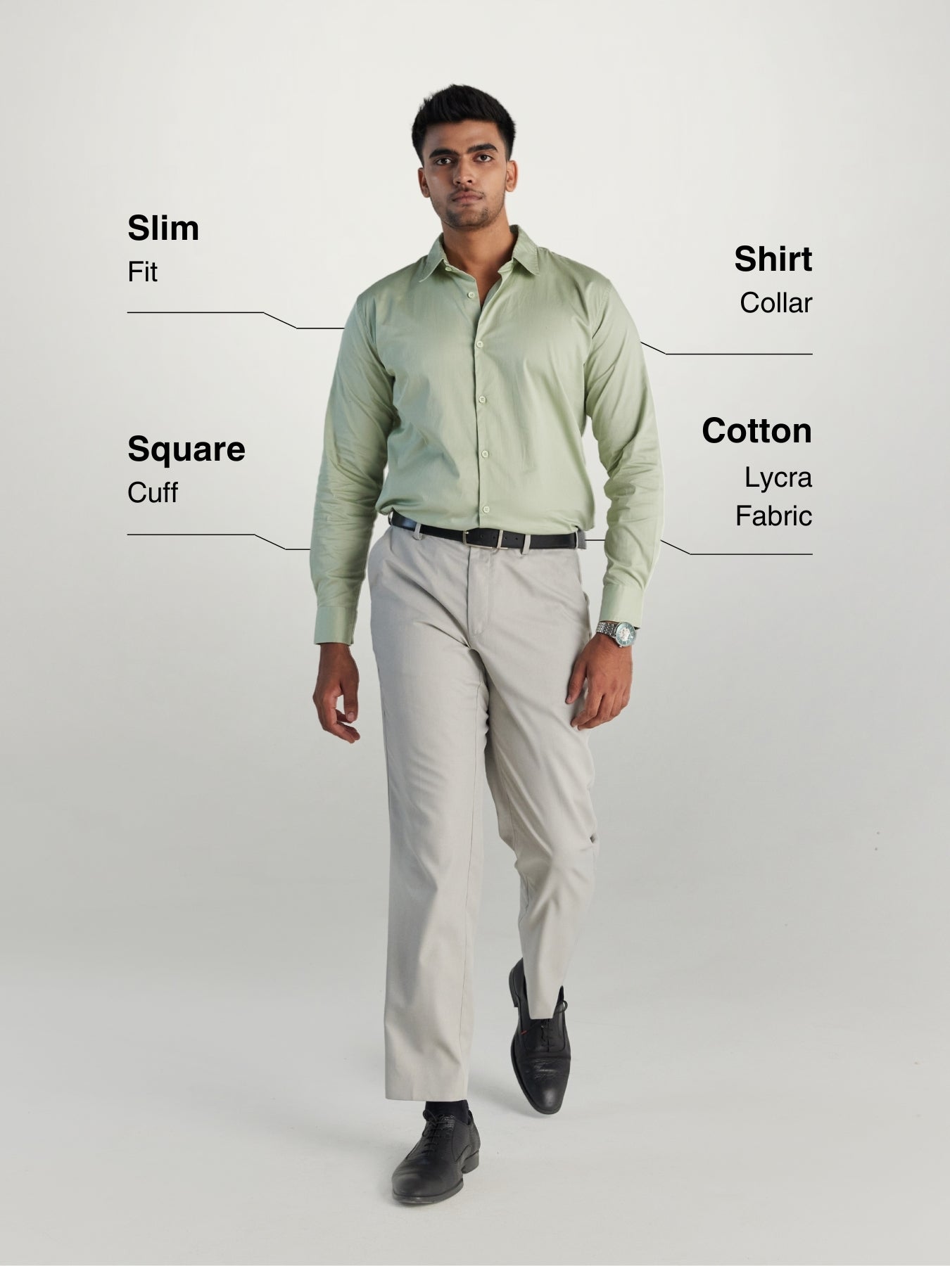Men Mint Green Formal Shirt