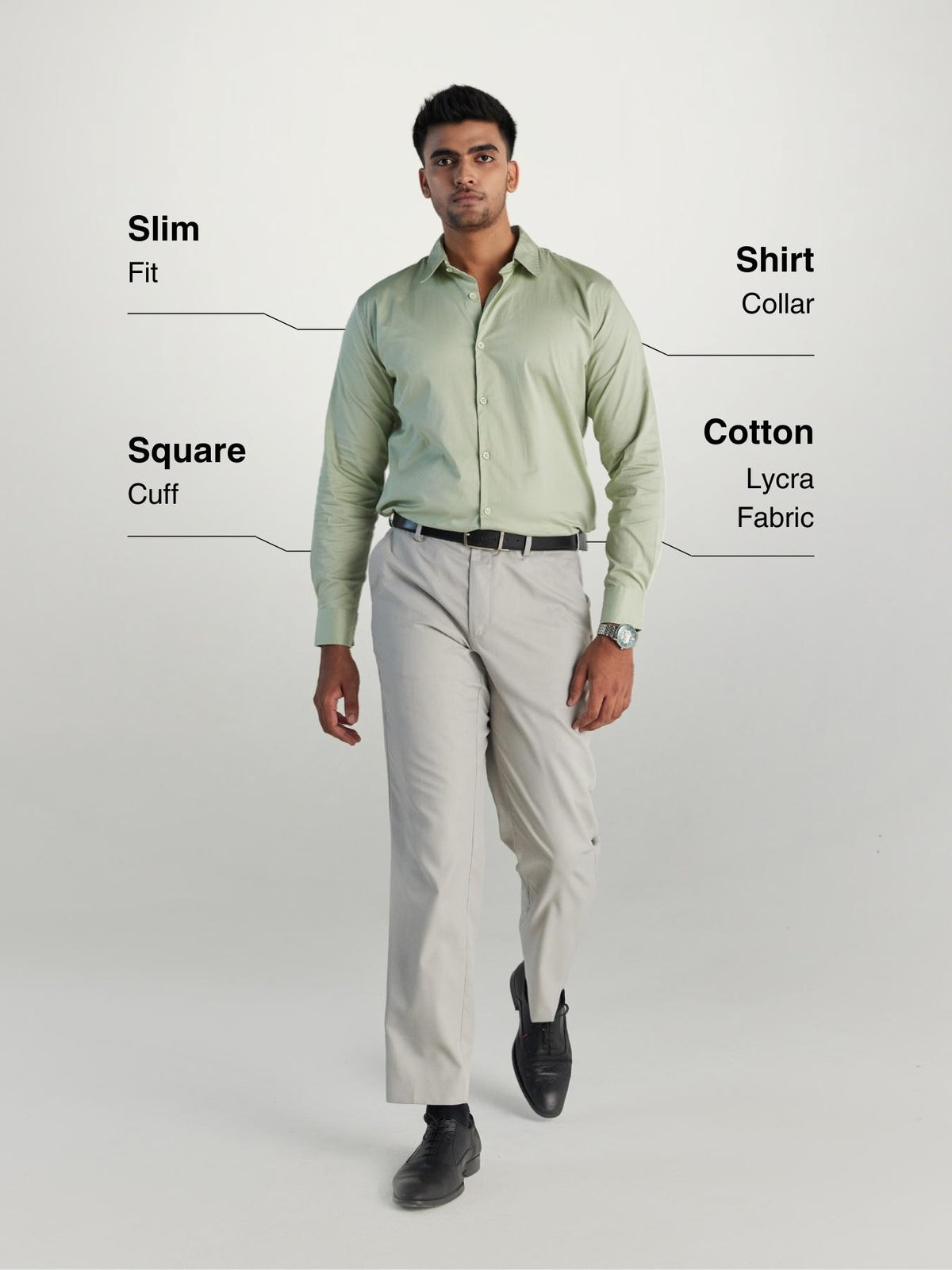 Men Mint Green Formal Shirt