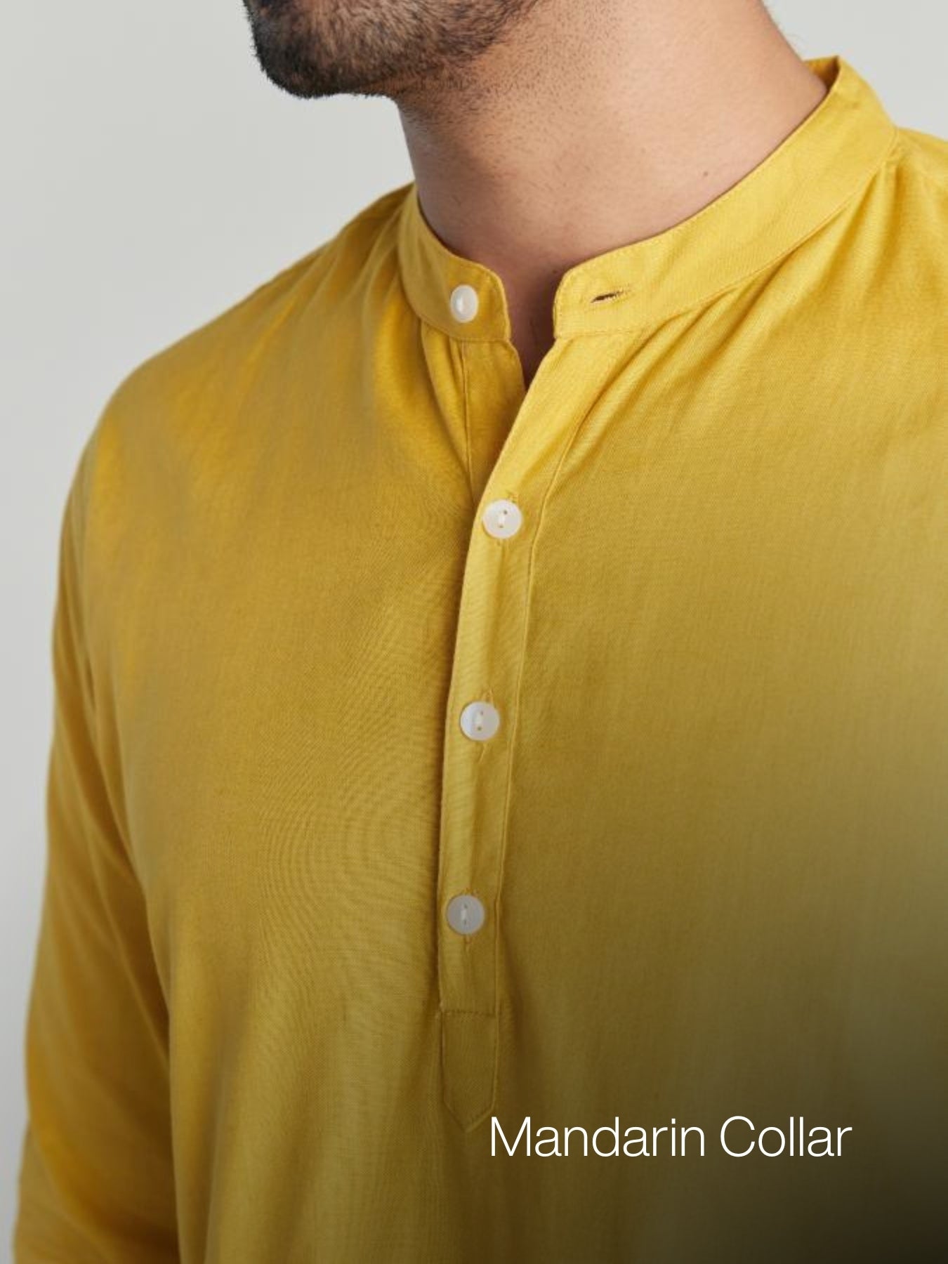 Men Yellow Airy Linen Long Kurta
