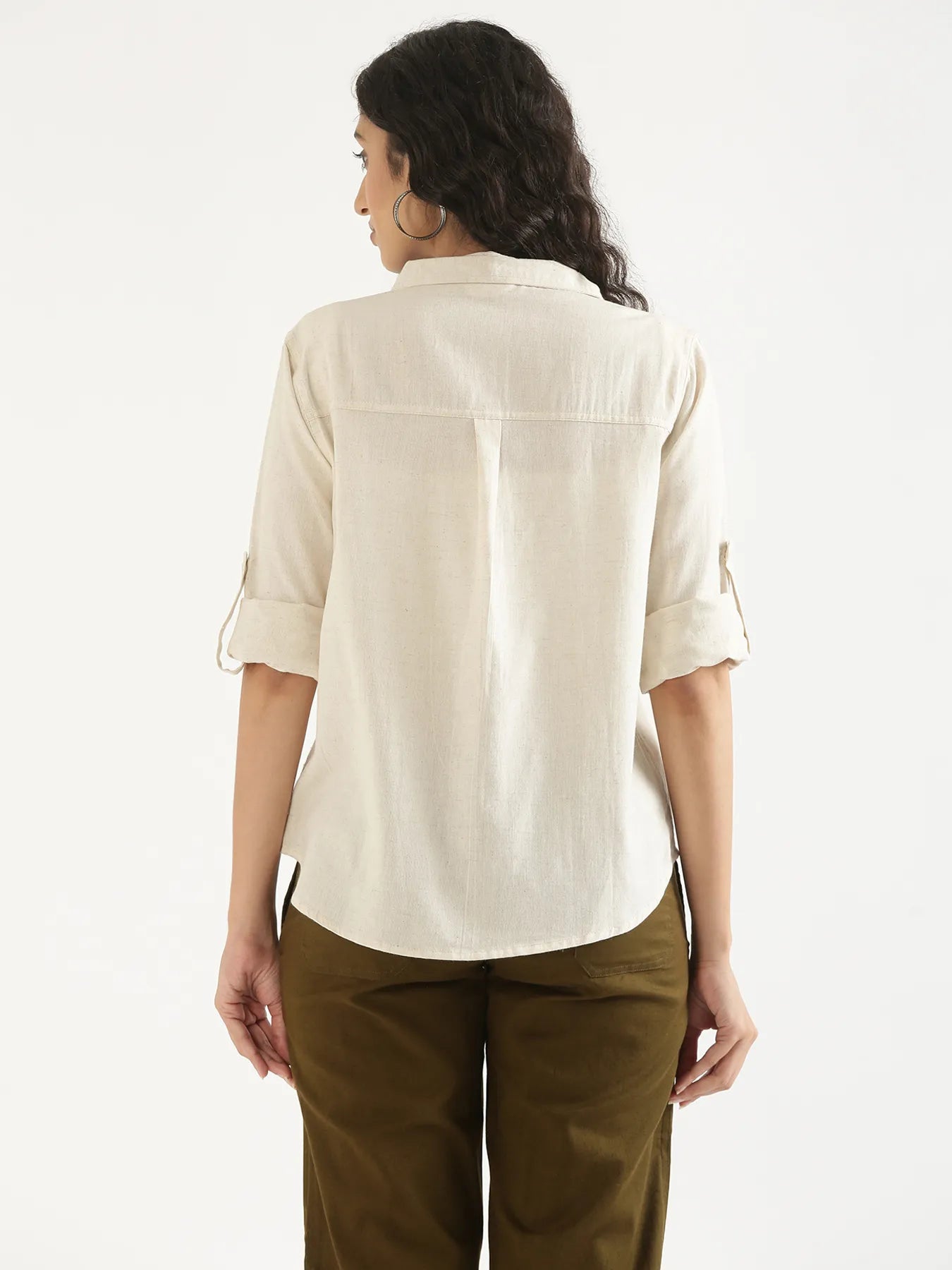 Women Ecru Airy-Linen Shirt