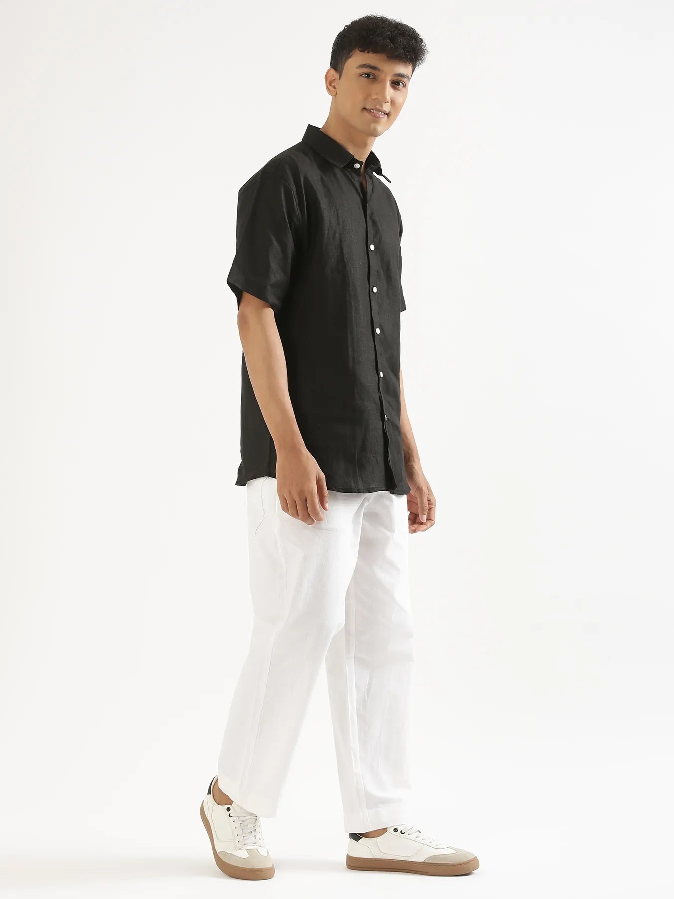 Men White Cotton Pant