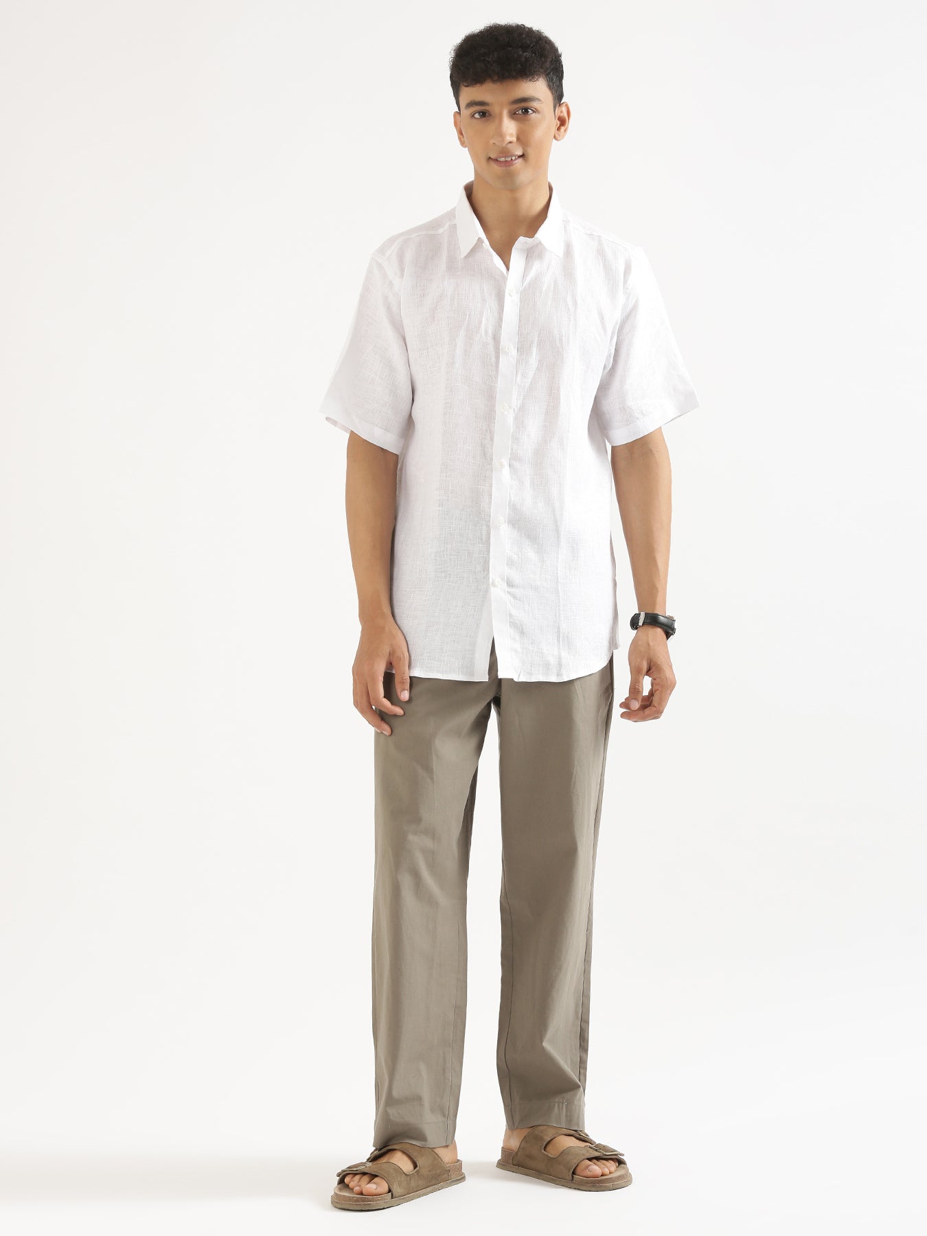 Men Grey Cotton Pant