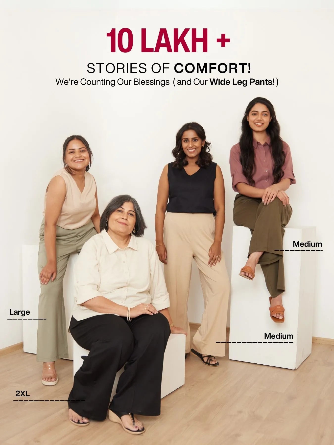 Pick Any 4 Women Wide Leg Pant