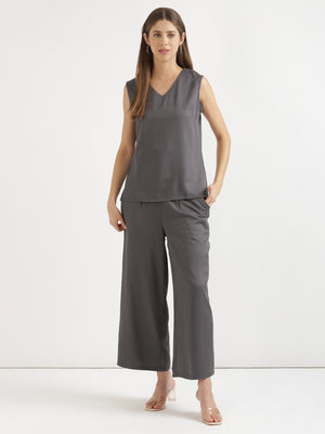 Grey Viscose Coord Set