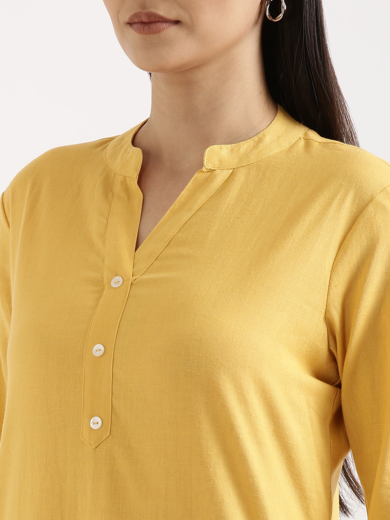 Women Yellow & Rose Taupe Long Kurta