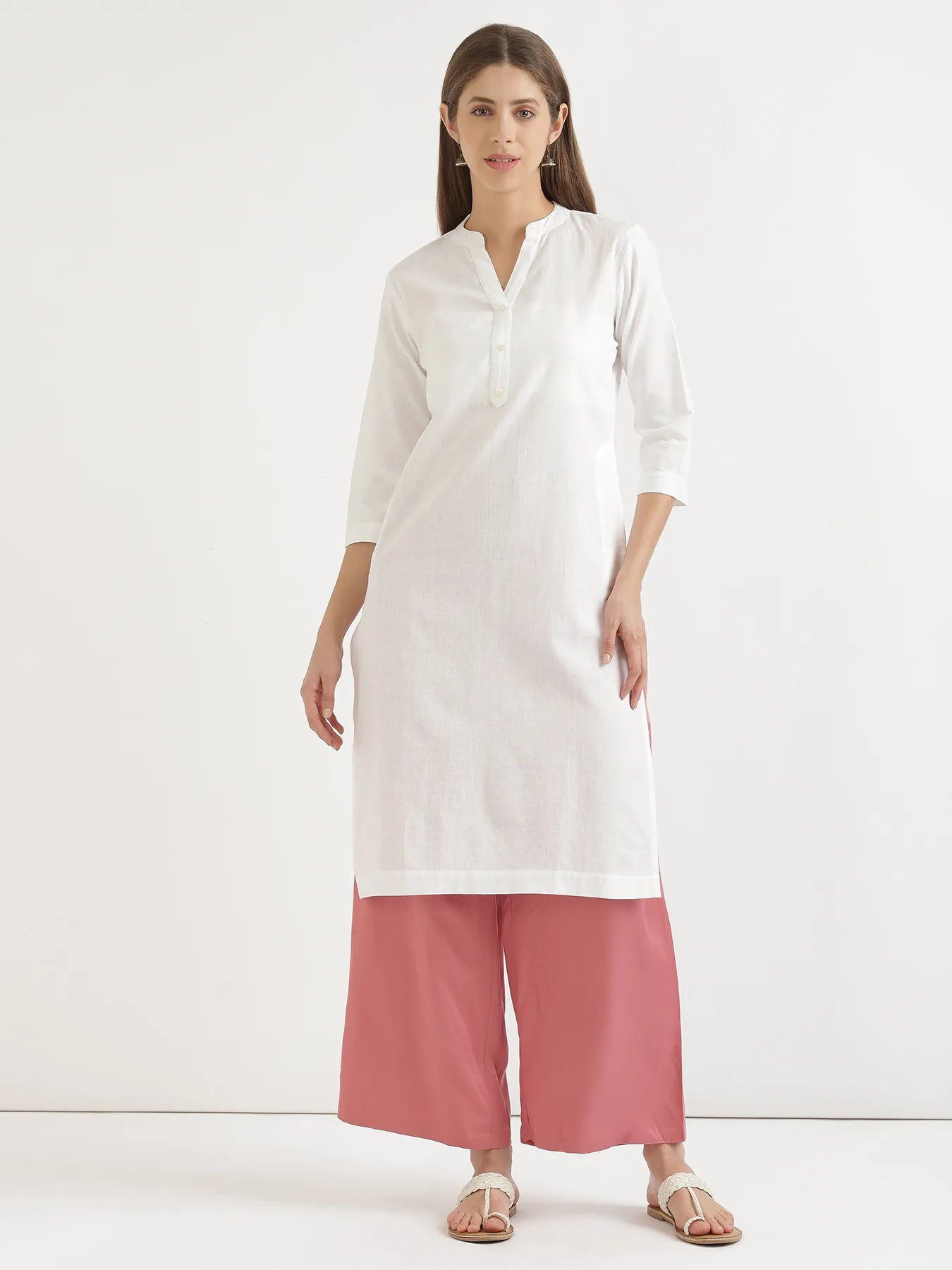 Women Rose Viscose Palazzo Pant