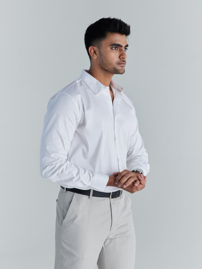 Men White Formal Shirt